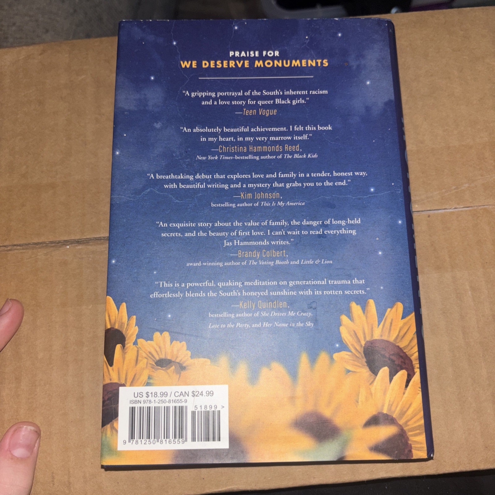 We Deserve Monuments – Hardcover By Hammonds, Jas – VERY GOOD