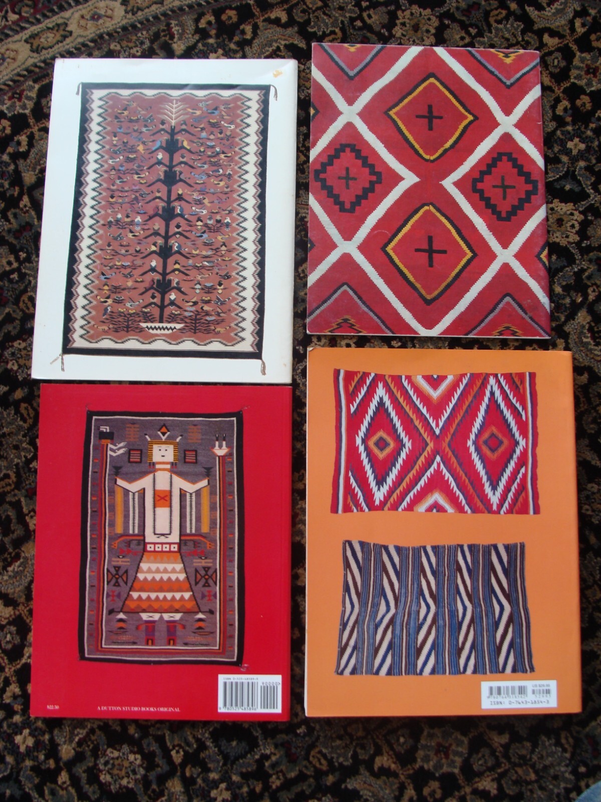 Lot of 4 Soft Cover Books on Navajo & So. West Indian Weavings / Rugs / Textiles
