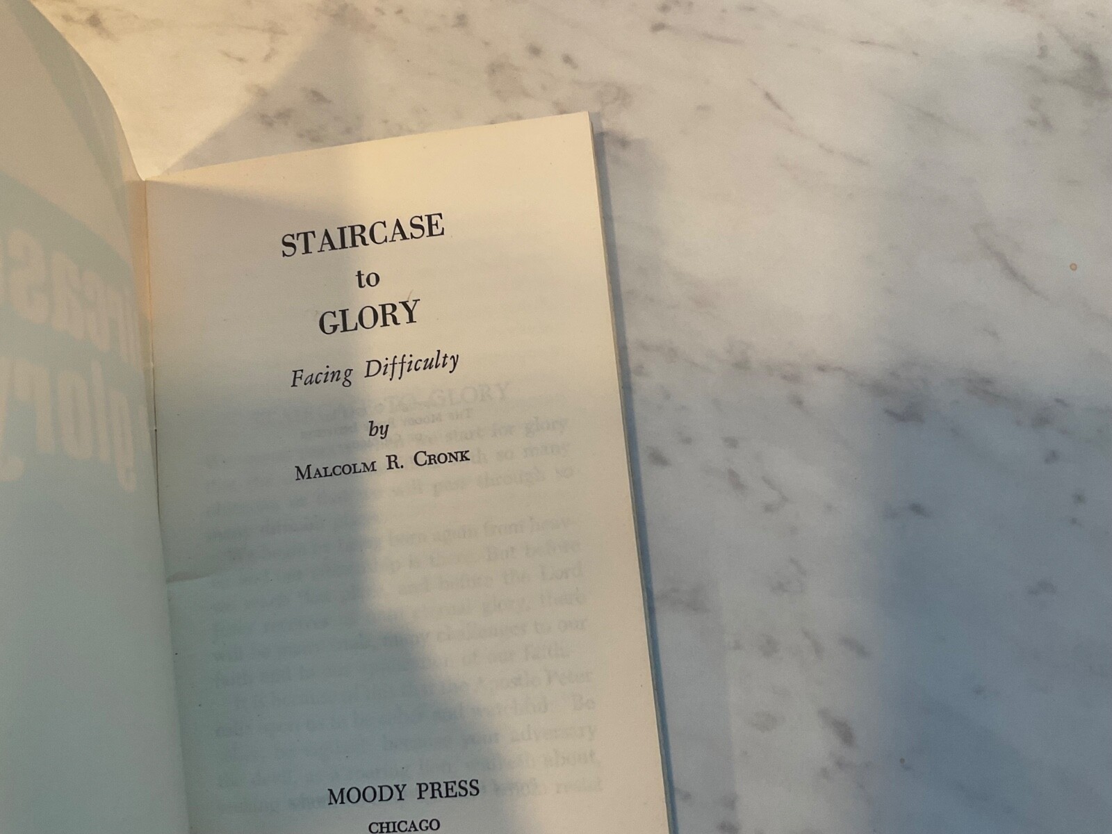 Staircase to Glory by Malcolm Cronk 1962 Small Booklet