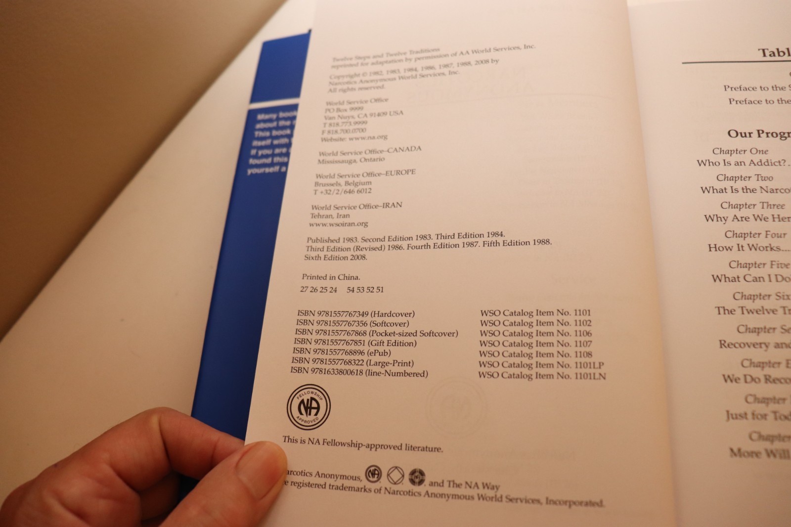 Narcotics Anonymous Basic Text 6th Edition Hard Cover NA 2008 English