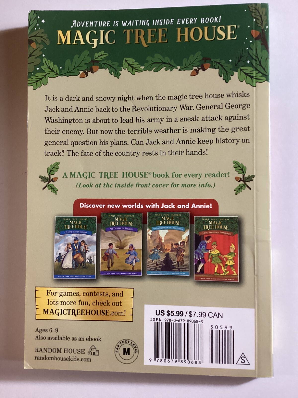 Lot of 4 Mary Pope Osborne Magic Tree House Books #21 #22 #25 #27 Free Shipping