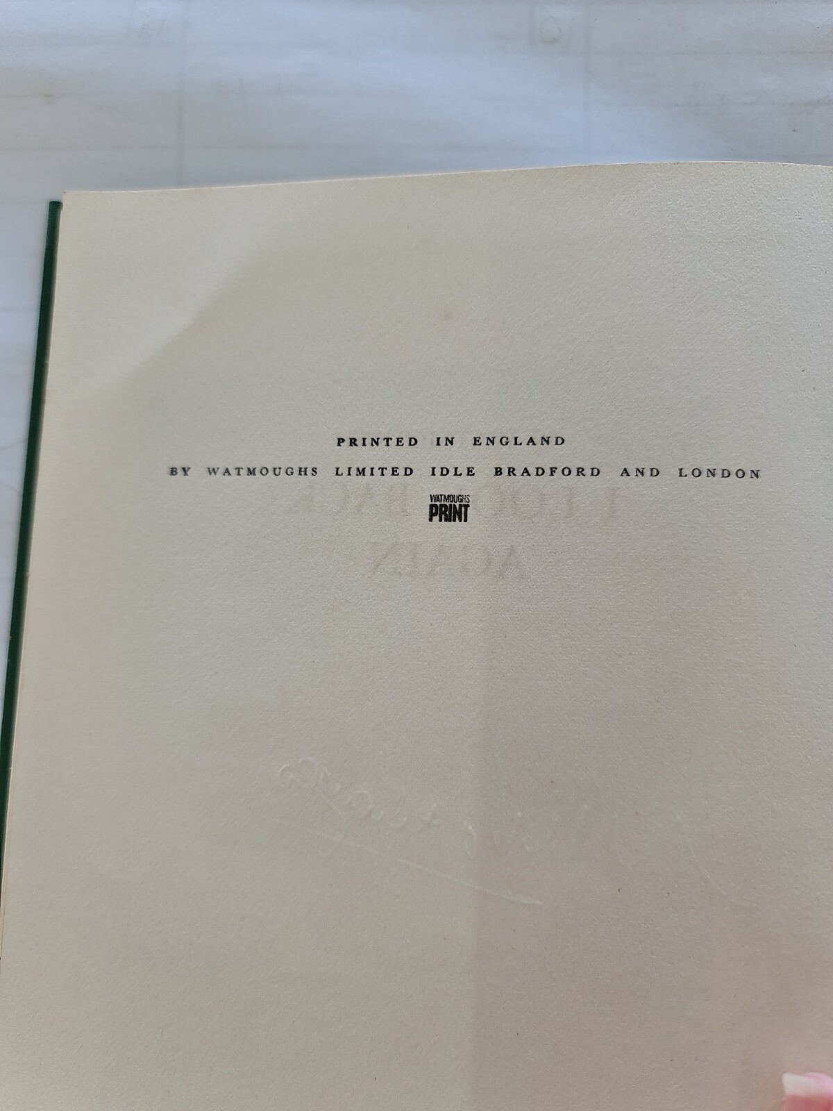 I Look Back Again W Watmough Signed Author Date 1966?