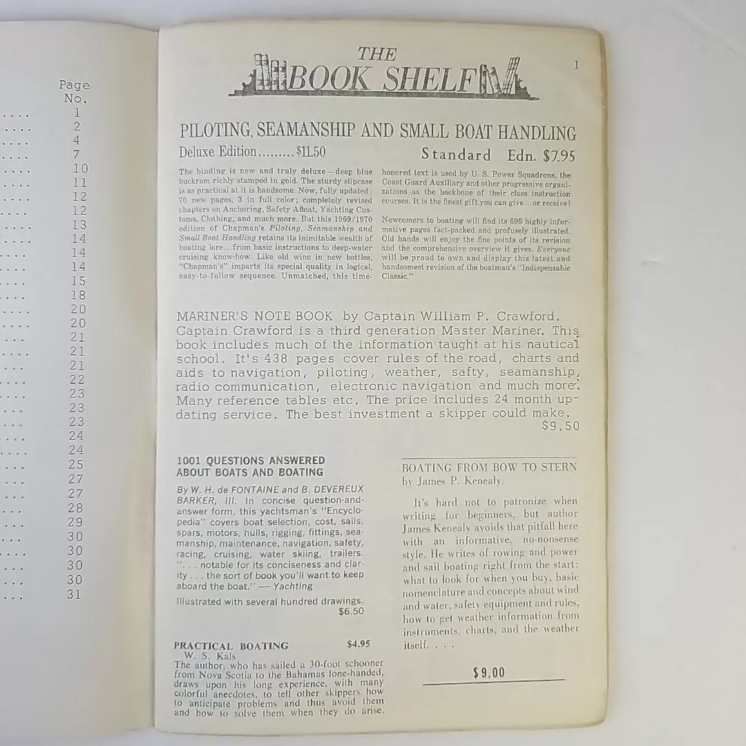Nice Vintage 1969 Book Shelf Sea Life BOOK Catalog – 34 Pages