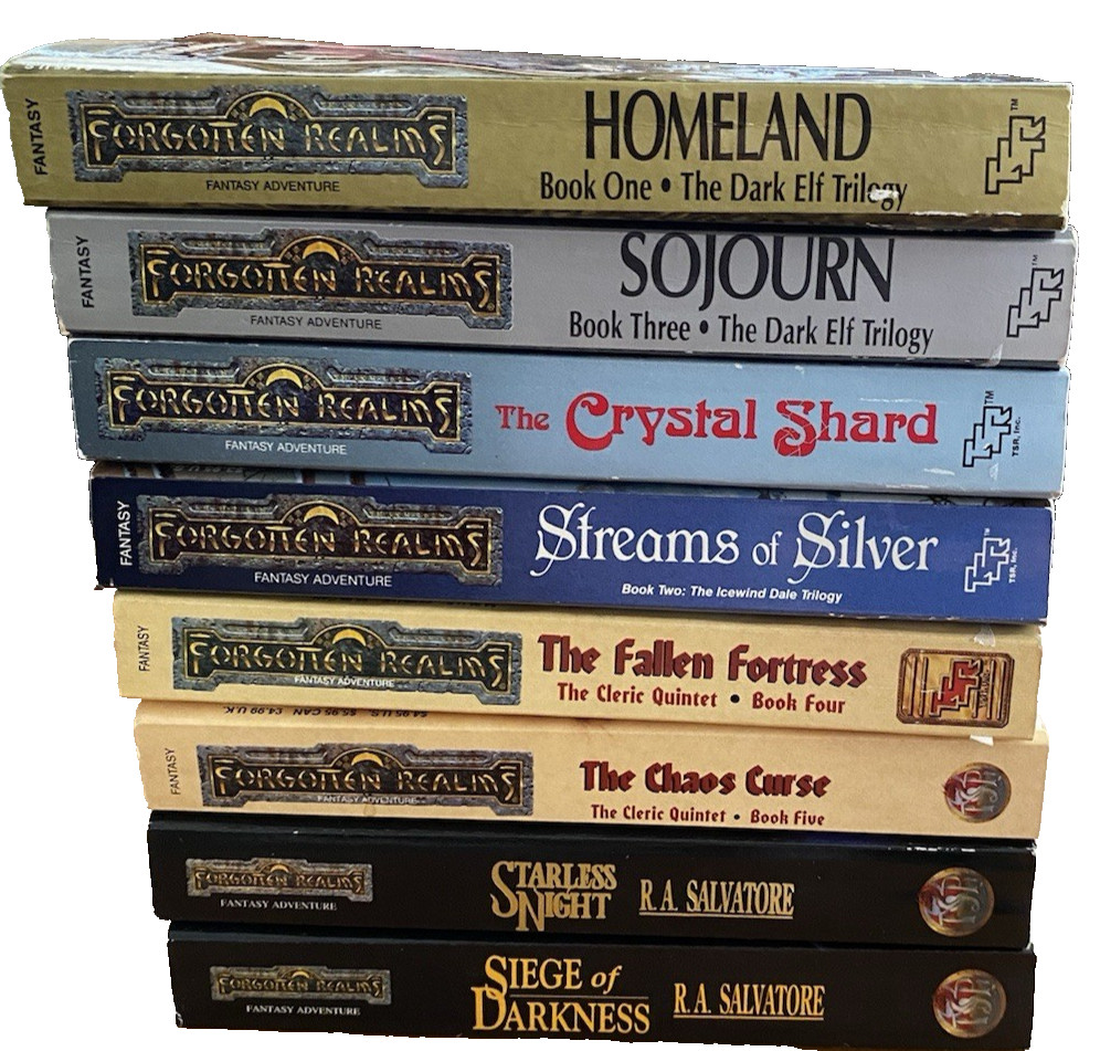 Forgotten Realms Mixed Lot of 8 Different Paperback Books by R.A Salvatore