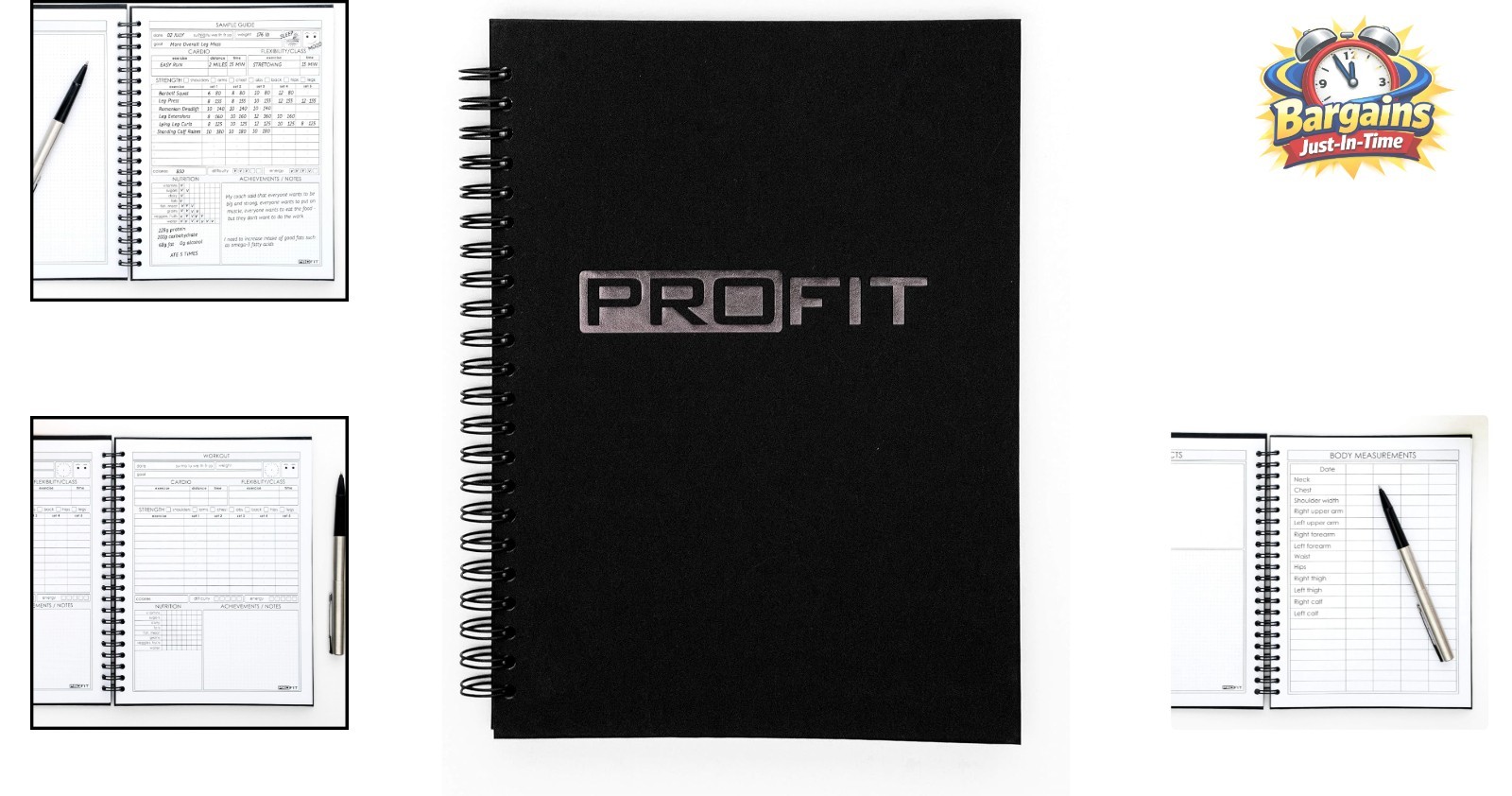 Elegant ProFit A5 Fitness Log Book: 140 Pages for Workout and Nutrition Tracking