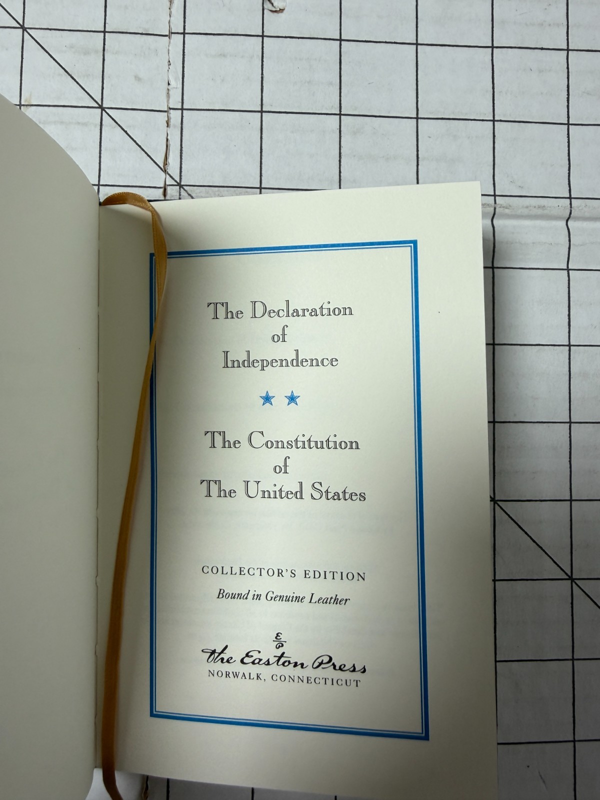 The Declaration of Independence & The Constitution Easton Press Leather