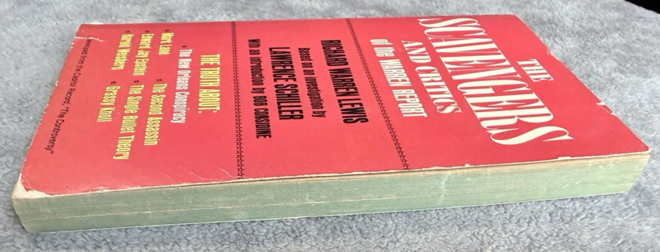 Scavengers & Critics Warren Report 1967 Dell PB JFK 1st Ed Good