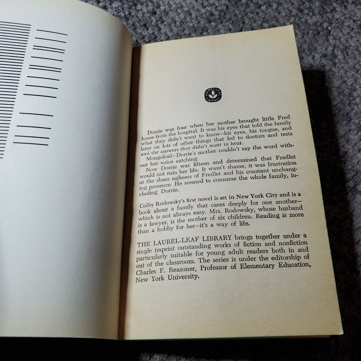 What About Me? Rodowsky 1979 Laurel-Leaf Library Young Adult Fiction Dell