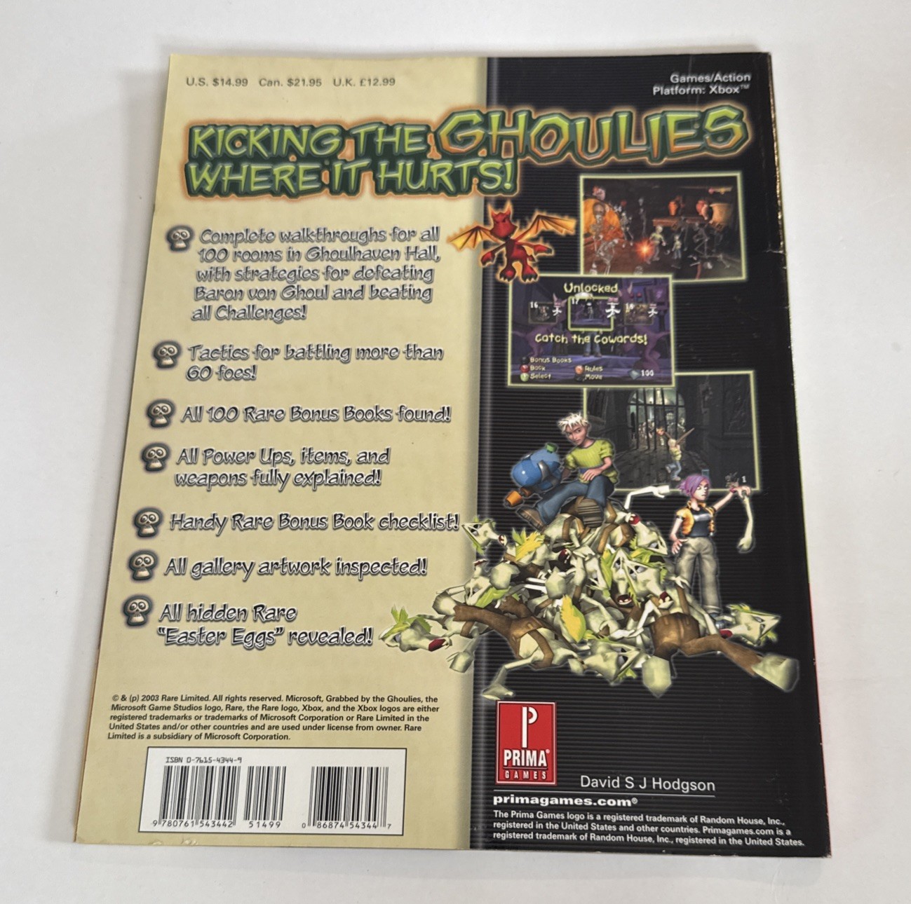 XBOX GRABBED BY THE GHOULIES PRIMA’S OFFICIAL STRATEGY GUIDE By David Hodgson