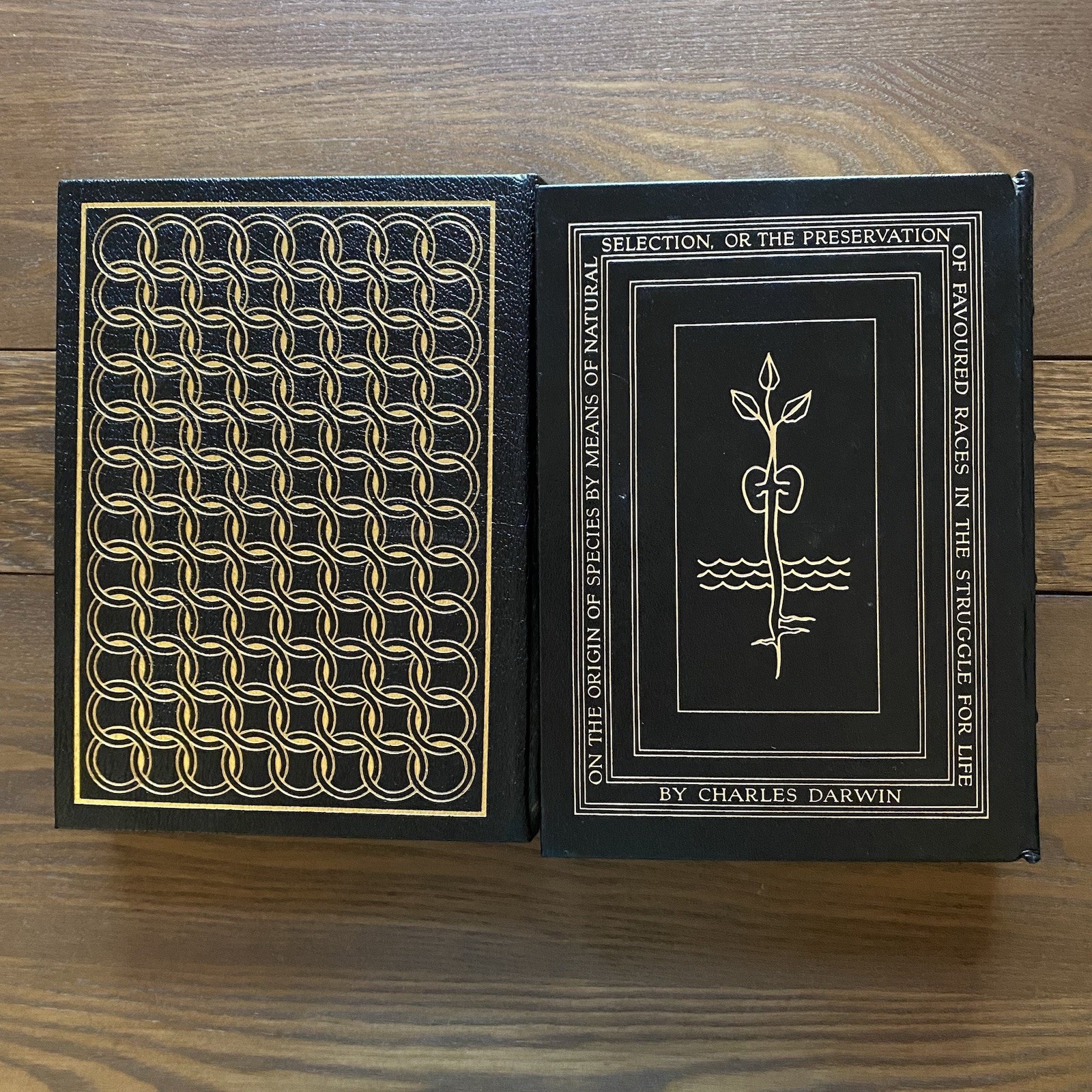Easton Press Lot of 2 The Descent of Man & On The Origin of Species Darwin