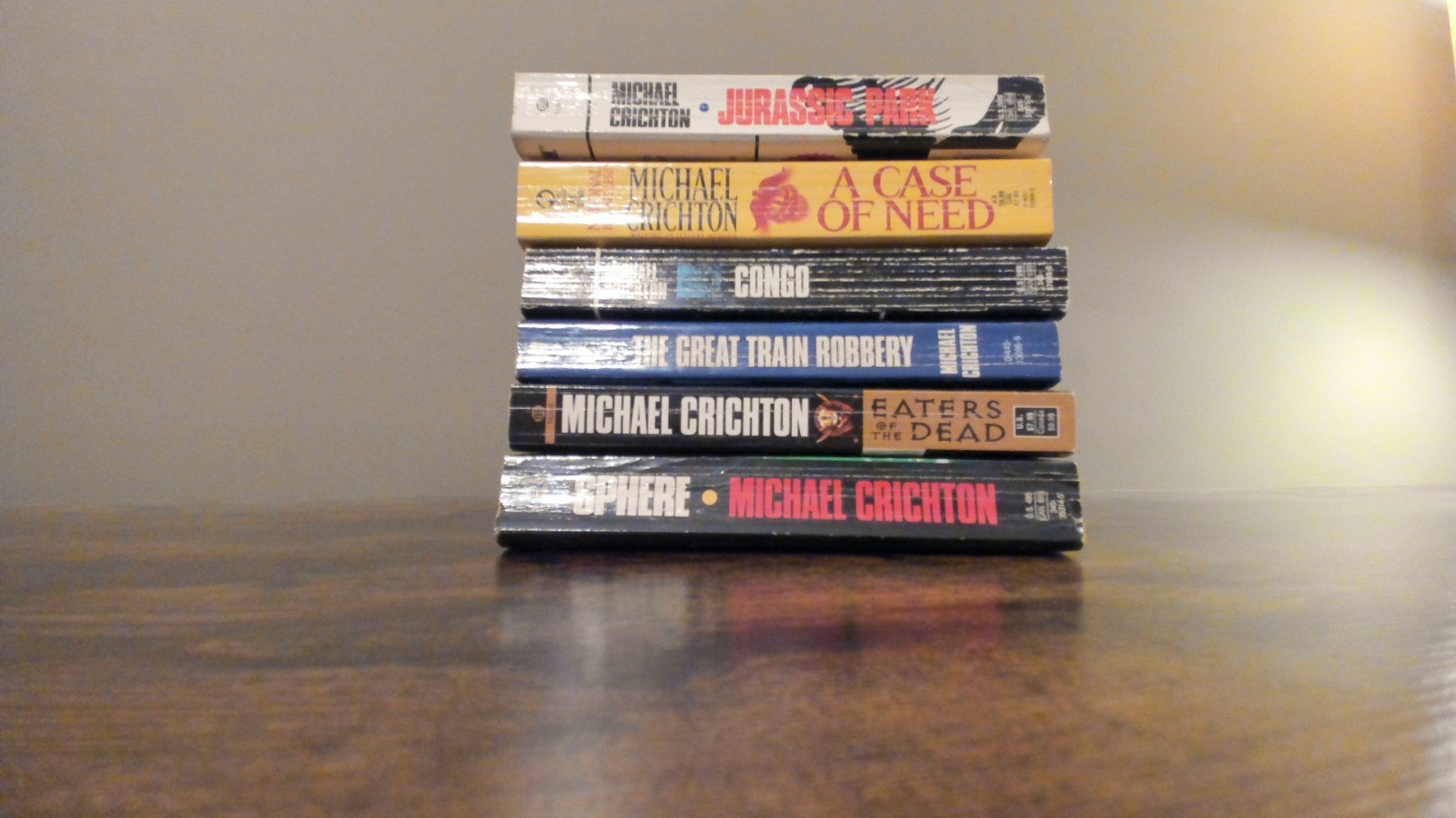 Michael Crichton PB Book Lot of 6 – Jurassic Park, Congo, Sphere & More