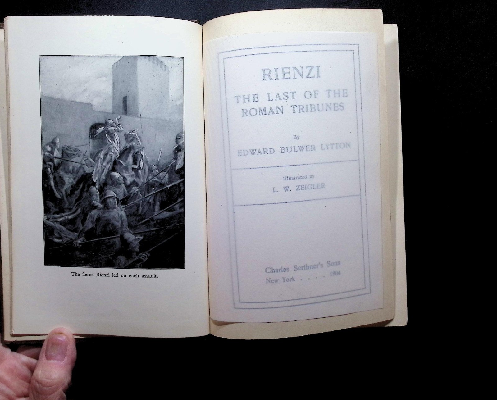 Rienzi The Last of the Roman Tribunes Edward Bulwer-Lytton 1904 Scribner HC