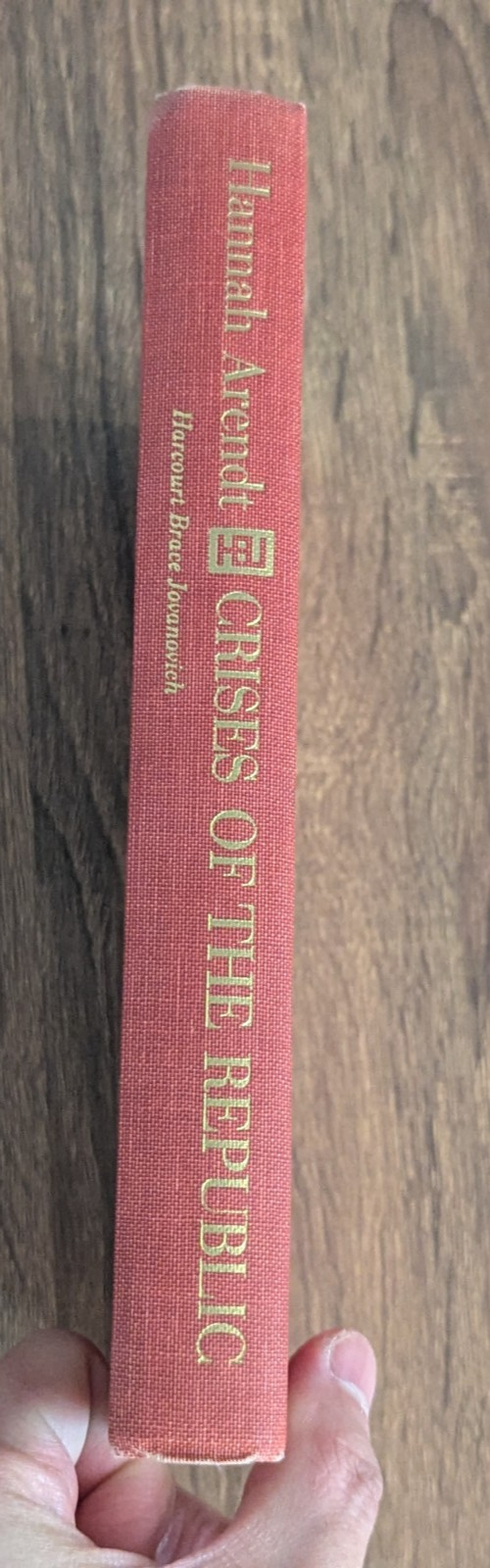Hannah Arendt Crises of the Republic Harcourt 1972 Hardcover 1st ed 2nd printing