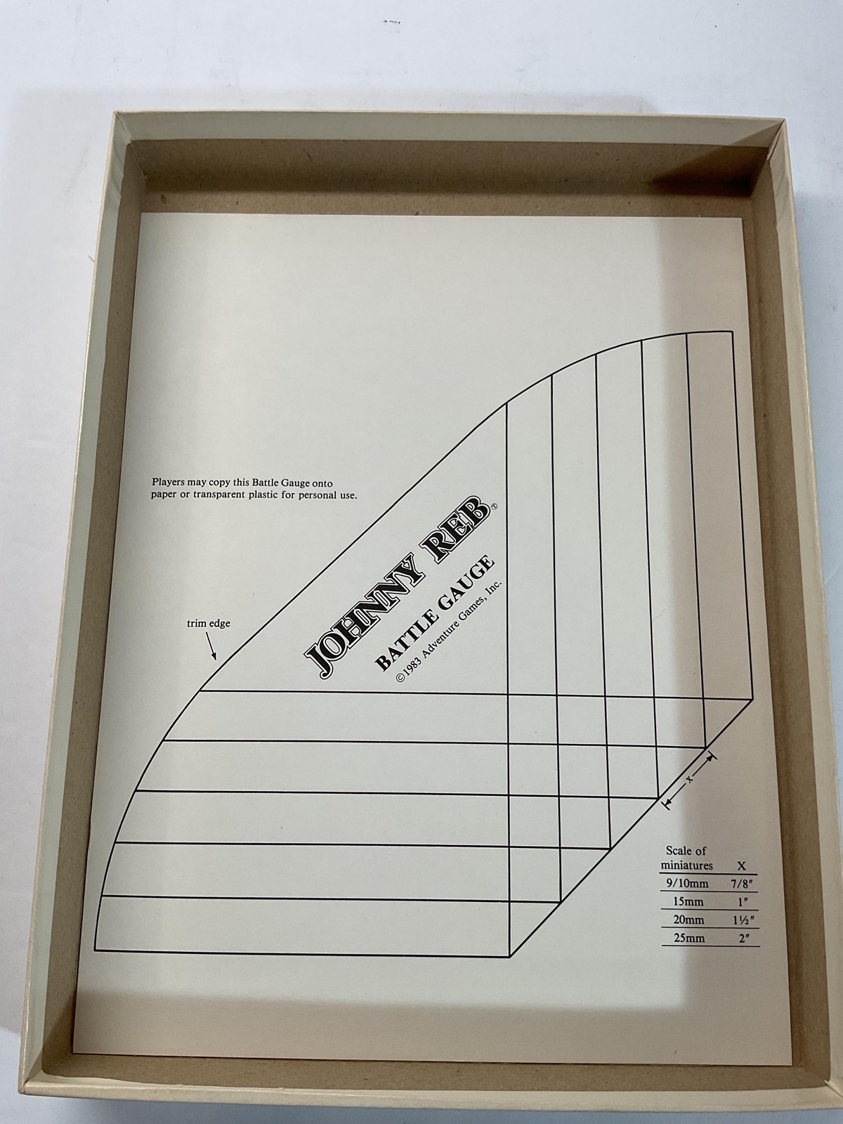 Vintage Johnny Reb Civil War Miniatures Wargame Rules Box 1983 Adventure Games