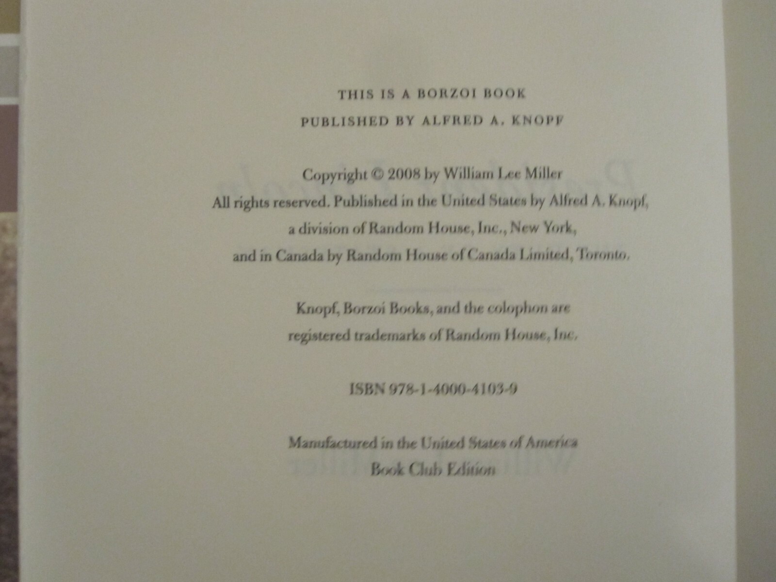 President Lincoln: The Duty of a Statesman by William Lee Miller (2008, HC)