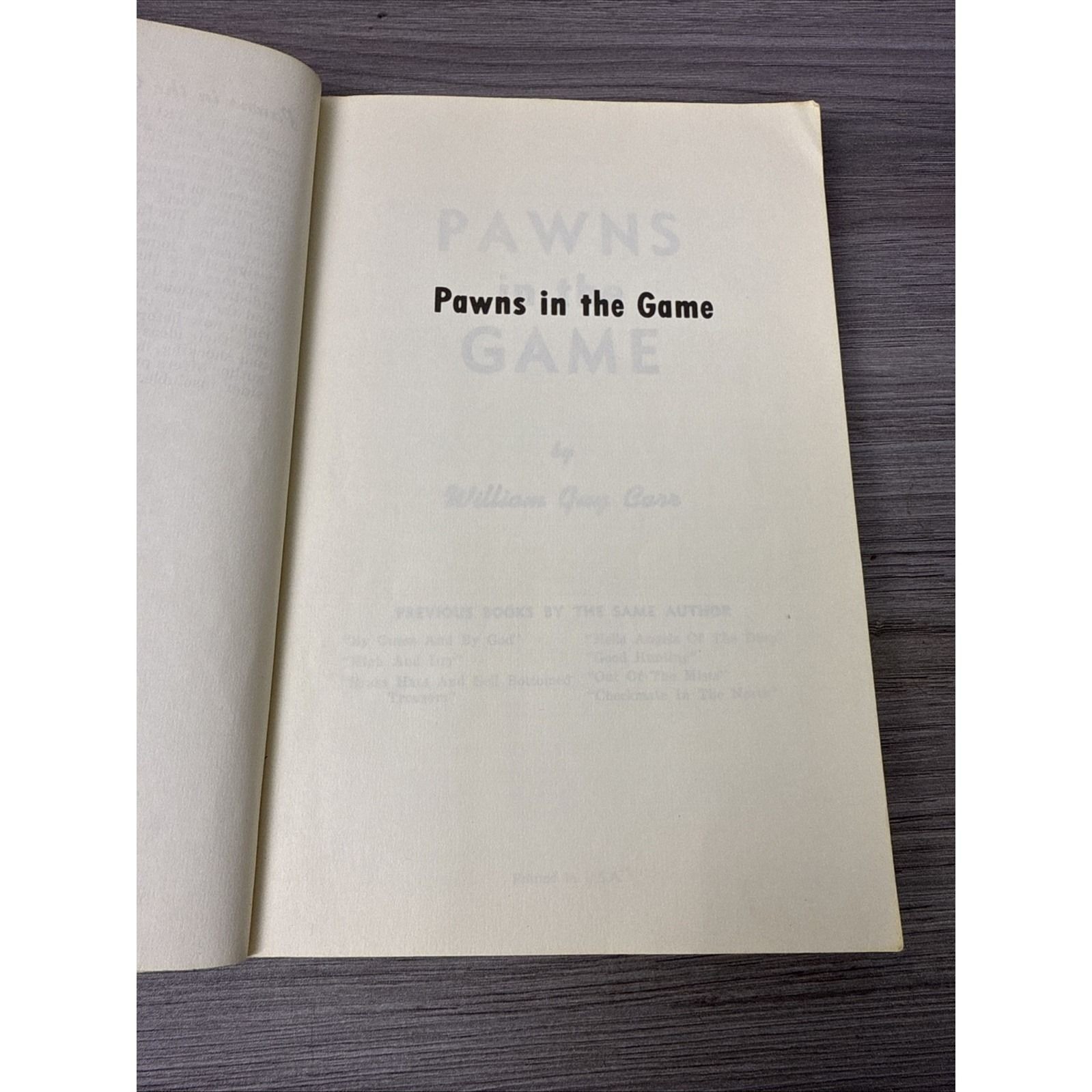 “Pawns In The Game” by William Guy Carr 1958 Rare Book Paperback