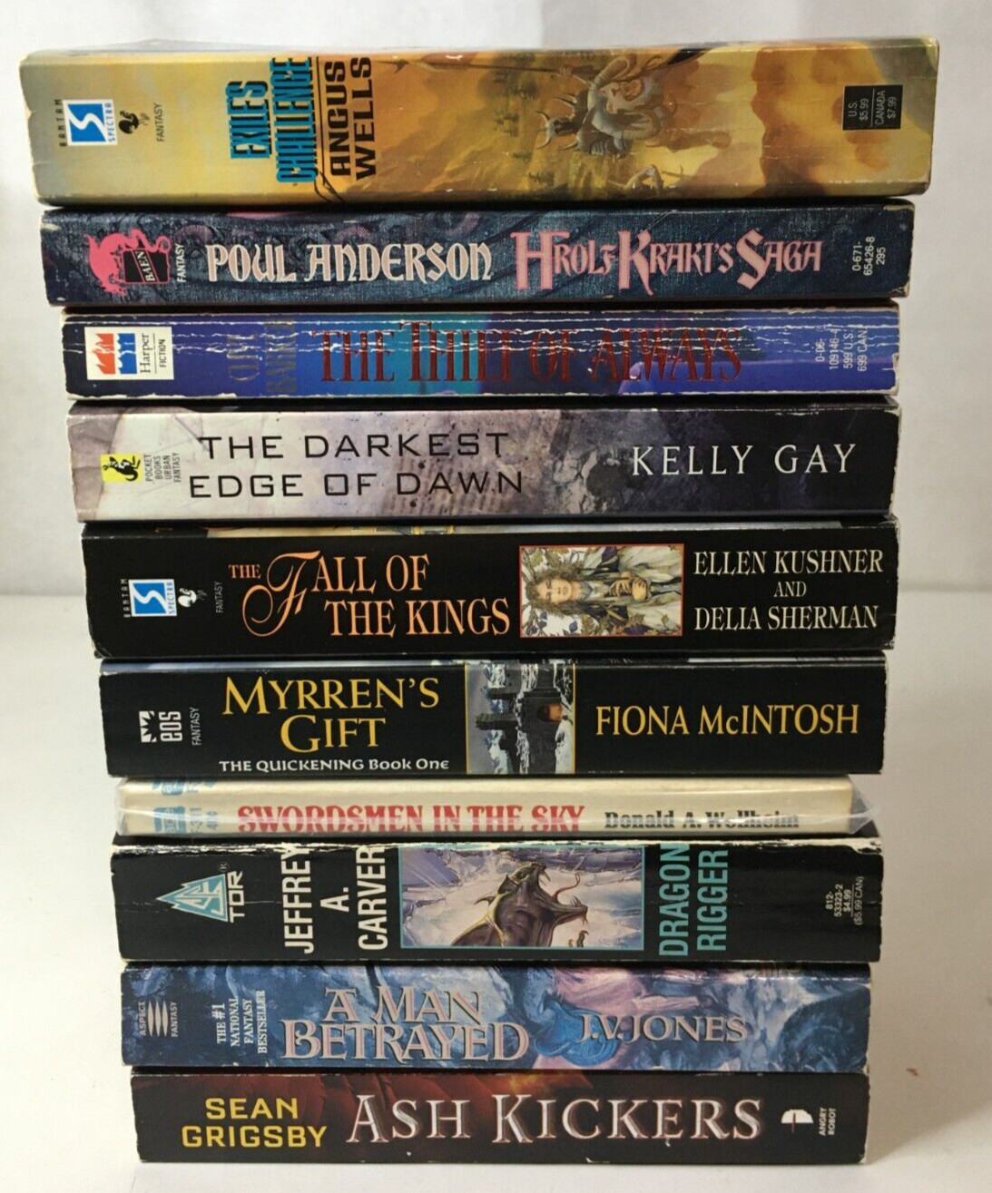 Fantasy Book Lot of 10 – Poul Anderson Angus Wells JV Jones Grigsby Carver