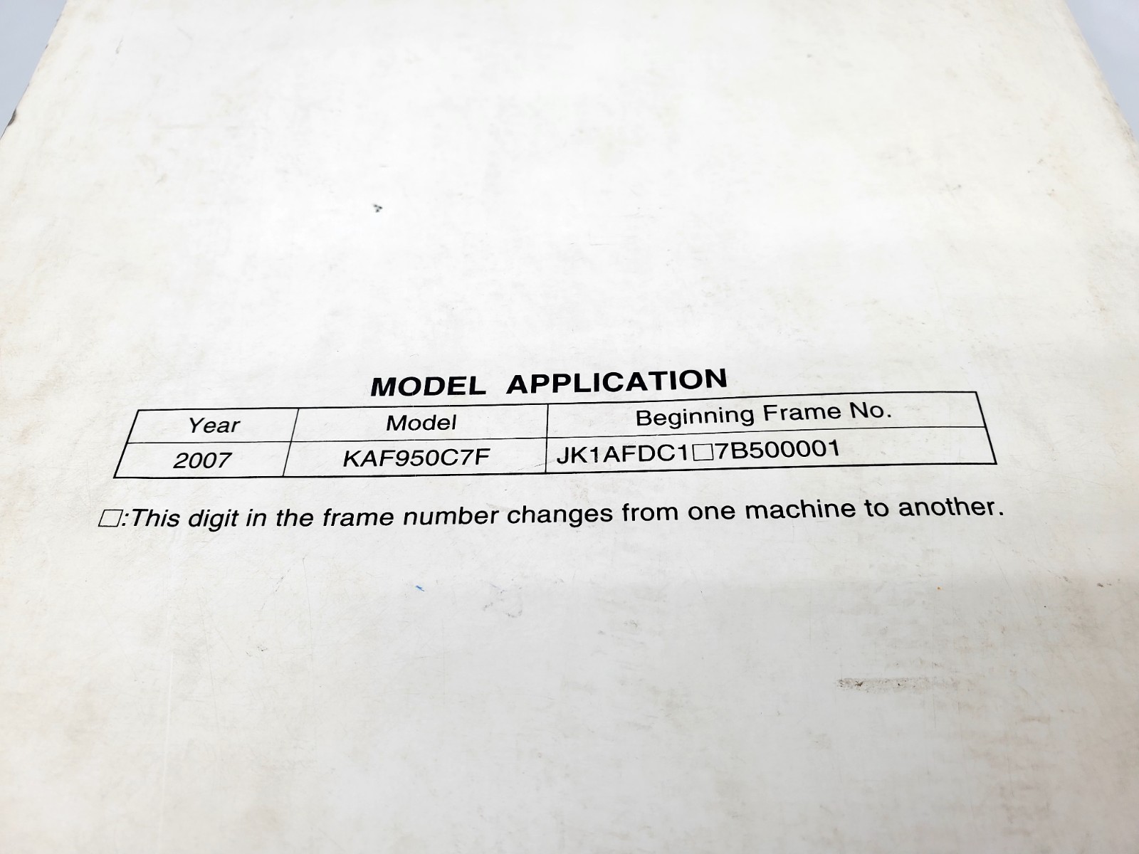 07 Kawasaki Mule 3010 Diesel 4×4 Factory Service Manual 99924-1368-01 KAF950C7F