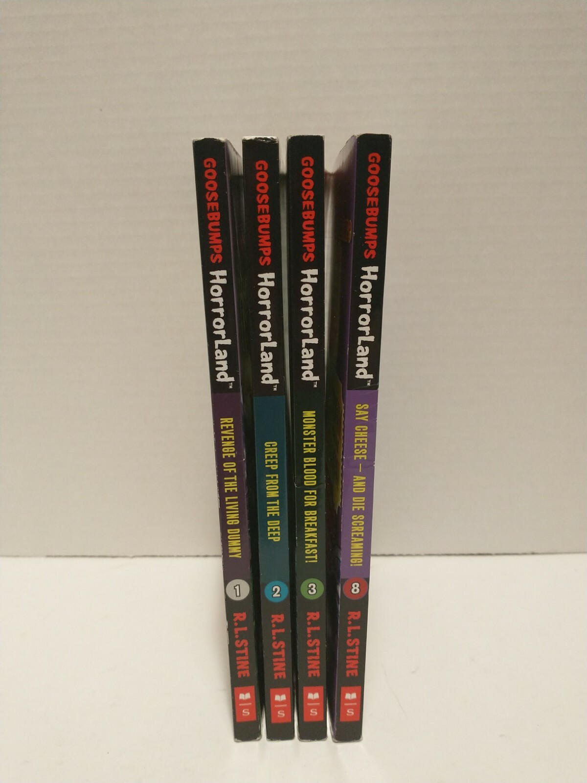 Lot of 4 Goosebumps Horrorland Books RL Stine paperbacks 1 2 3 8