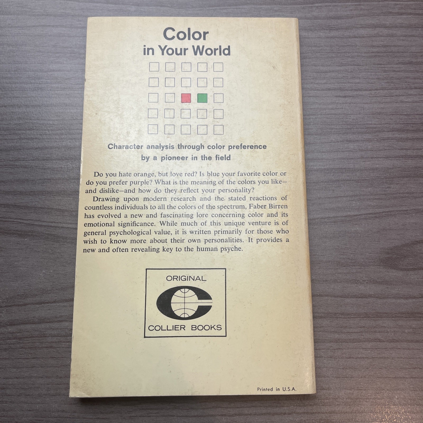 Color In Your World-FABER BIRREN 1962 First Edition PB A5331 An Intimate Study
