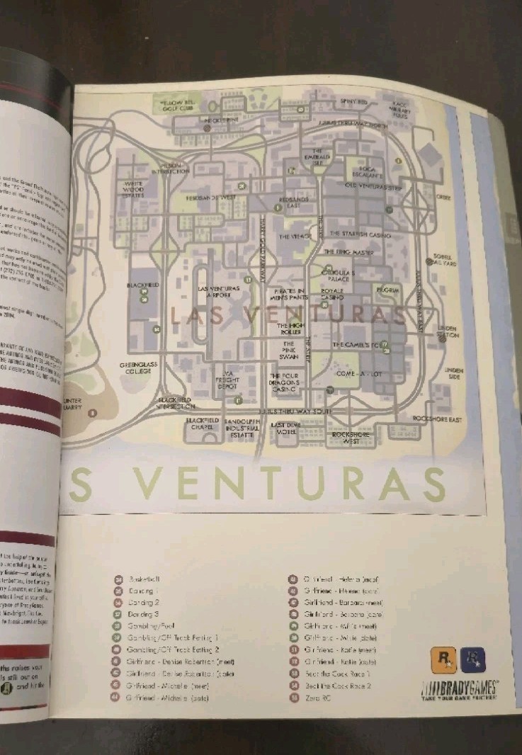 Grand Theft Auto San Andreas Brady Games Signature Series Guide w Map
