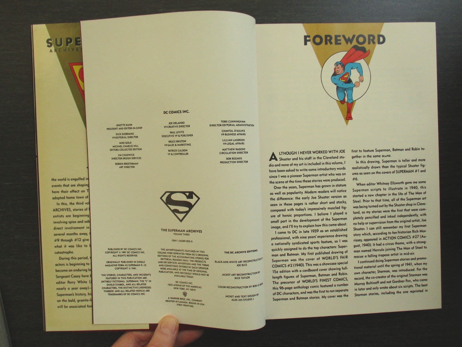Archive Editions Superman Archives volumes 1-4 & 6-7 Hardcover w/dj VG