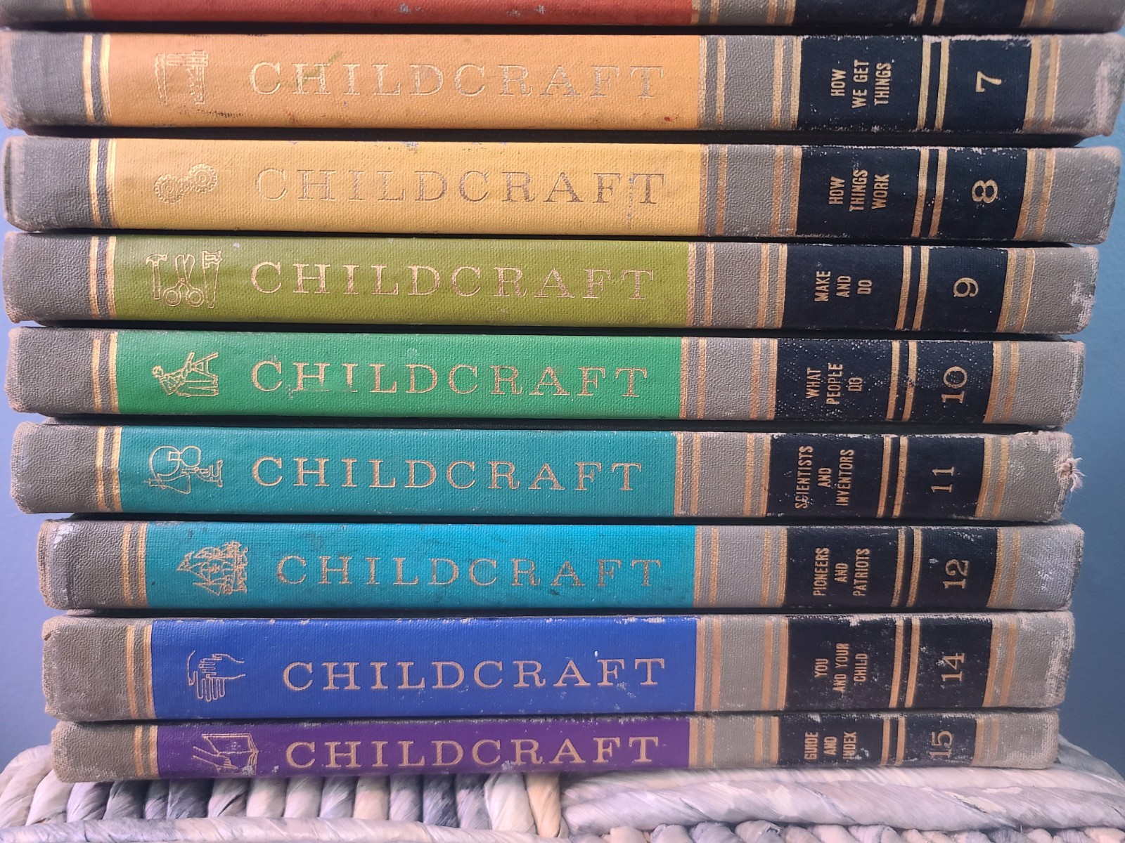 Vtg Childcraft Children’s Books Hardcover 1964 Books Missing 3 & 13. Rainbow