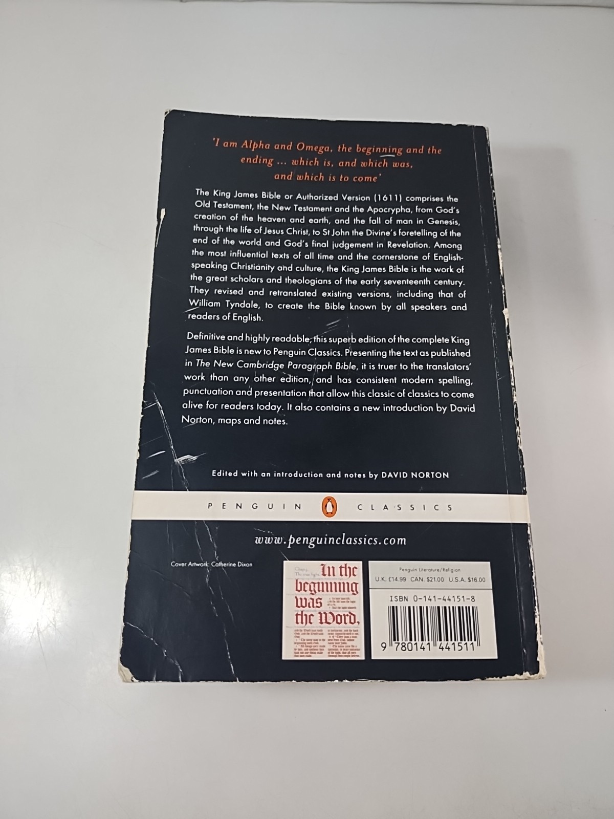 The Bible: King James Version with the Apocrypha (English)Edited by David Norton