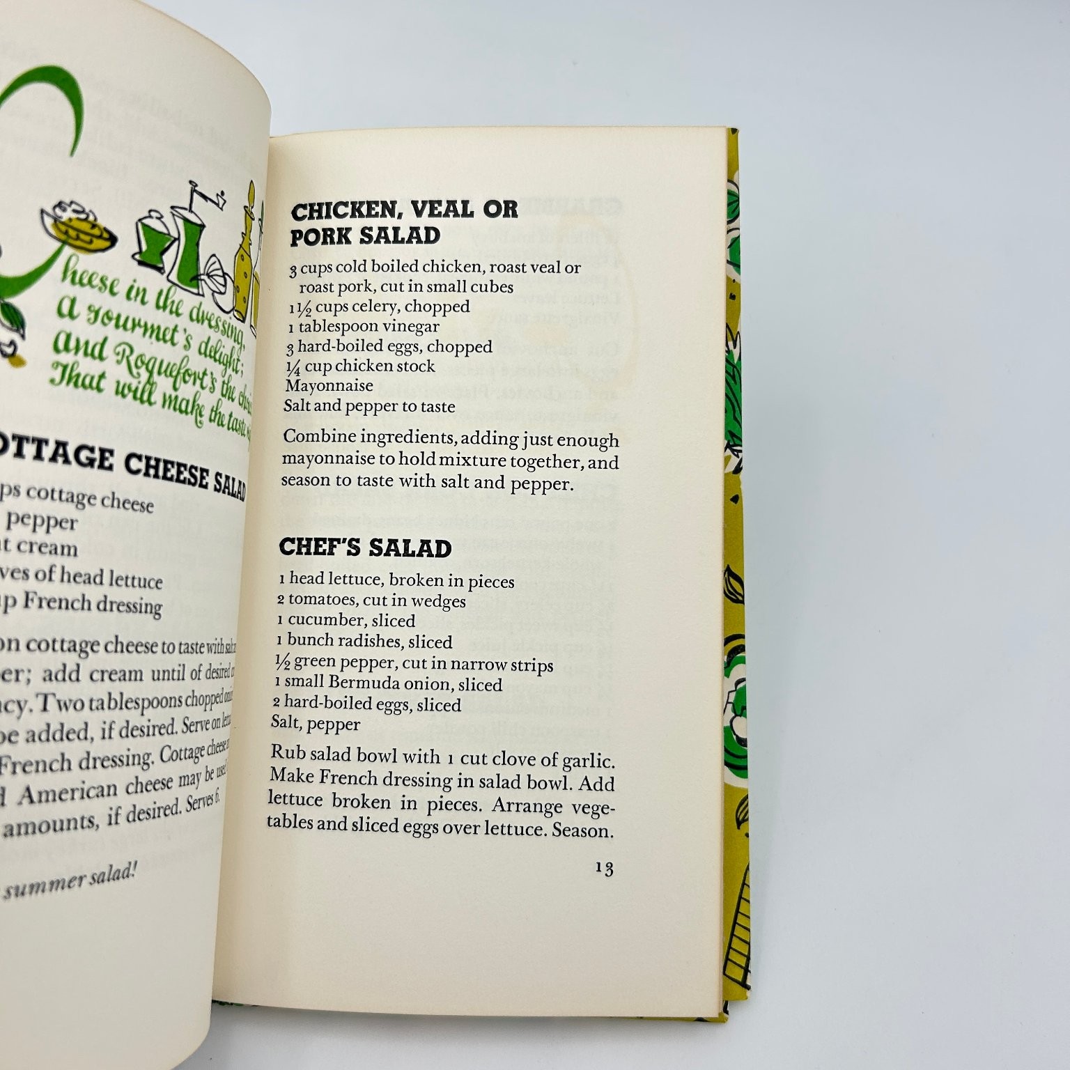 The ABC of Salads Ruth McCrea 1958 Vintage Cookbook Peter Pauper Press