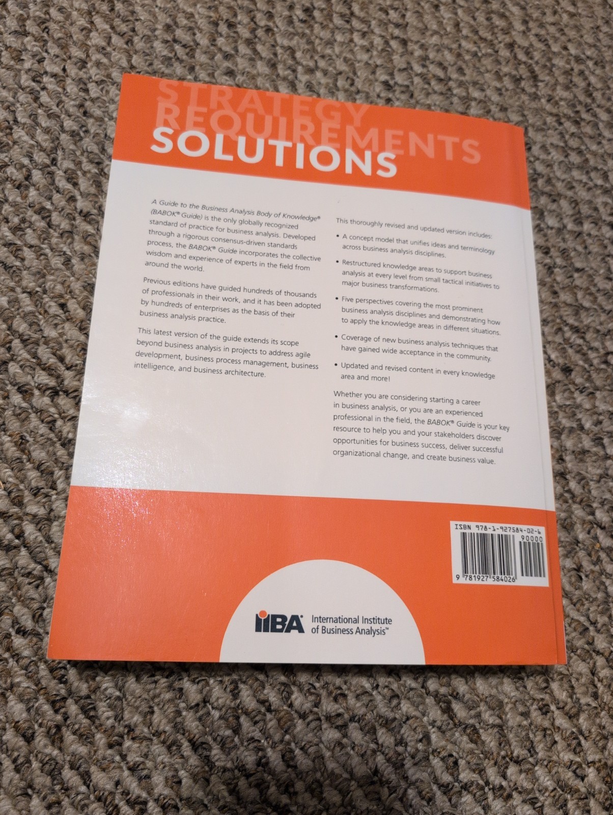 Guide to the Business Analysis Body of Knowledge Babok Guide IIBA (2015) v3