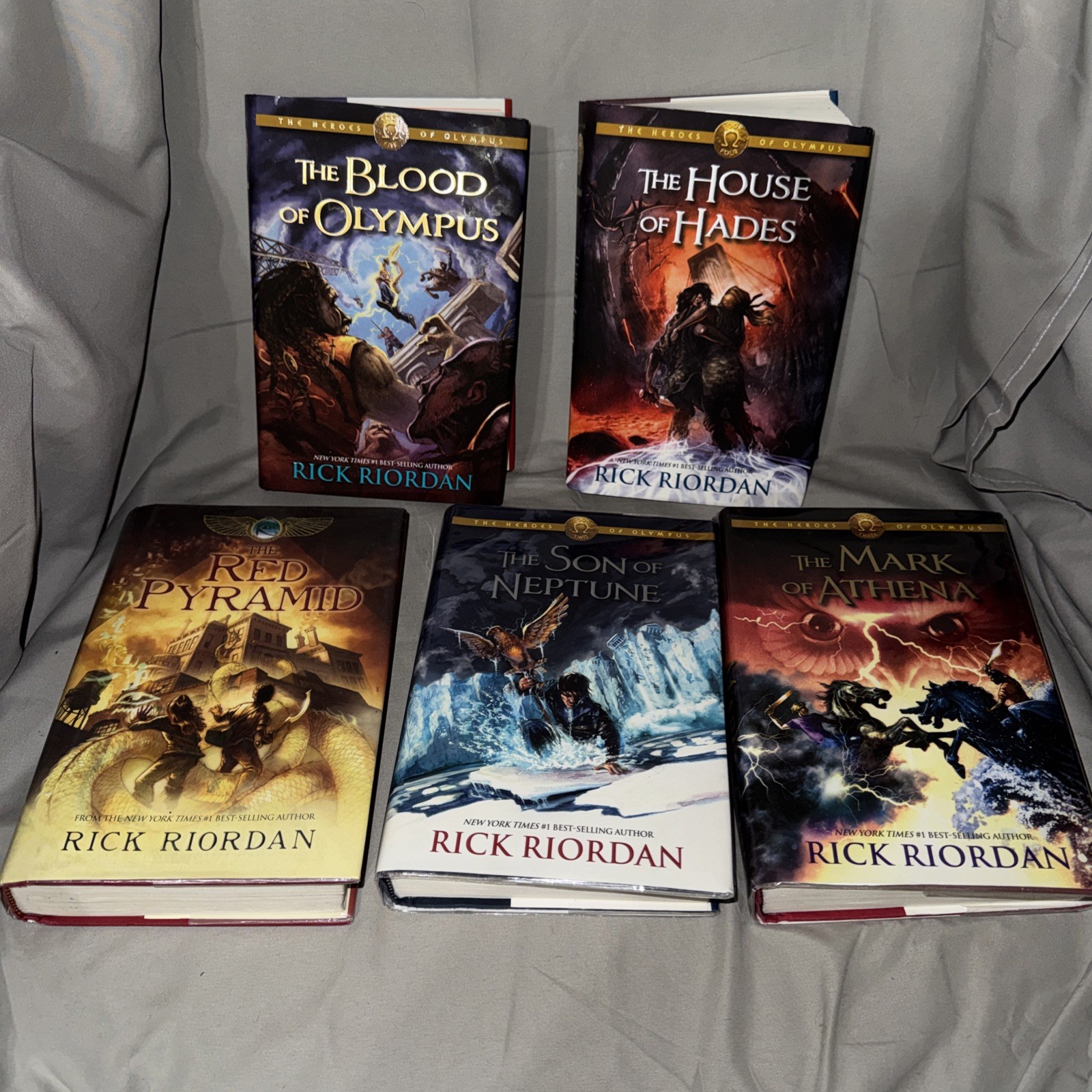 Lot of 5 Rick Riordan Books Percy Jackson Heroes of Olympus Kane Chronicle Mixed