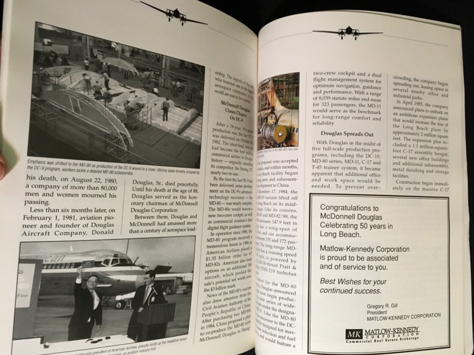 McDonnell DOUGLAS AIRCRAFT COMPANY 50th Anniversary Commemorative Marketing Book