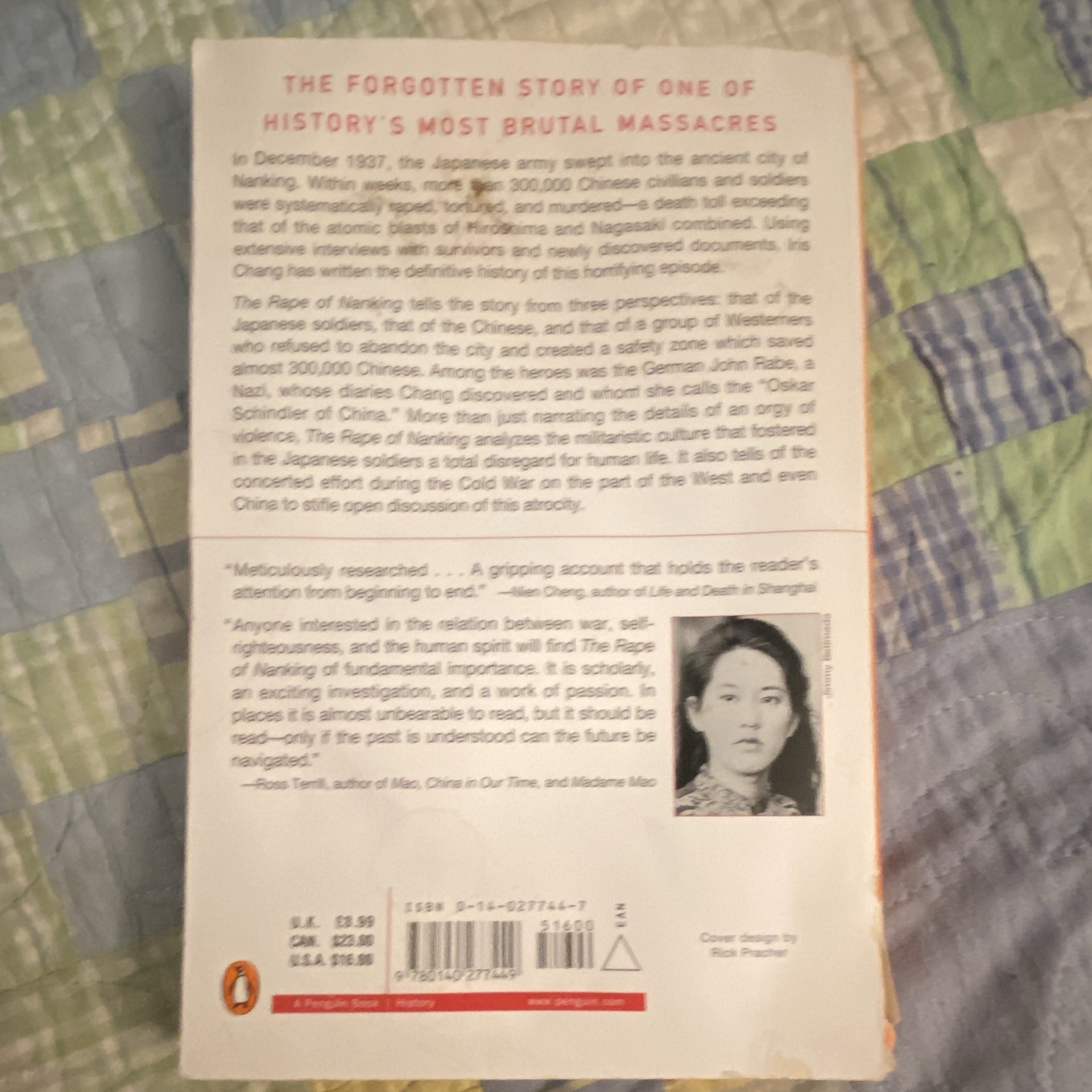 Iris Chang The Rape of Nanking Forgotten Holocaust WWII 1998 TPB Penguin