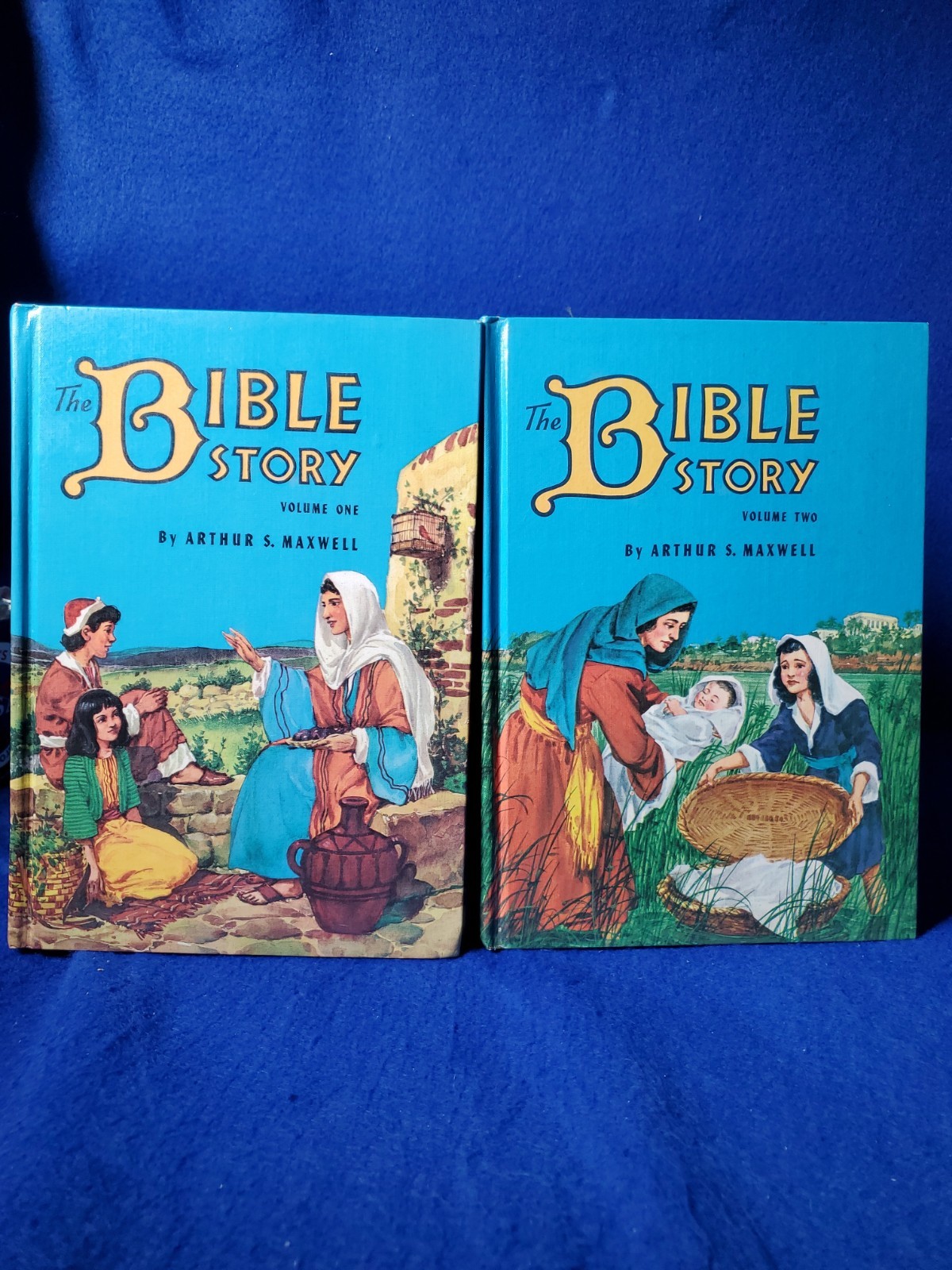 The Bible Story Vol 1-4 6-7 9-10 Arthur S Maxwell 8 HC Books R&H Set