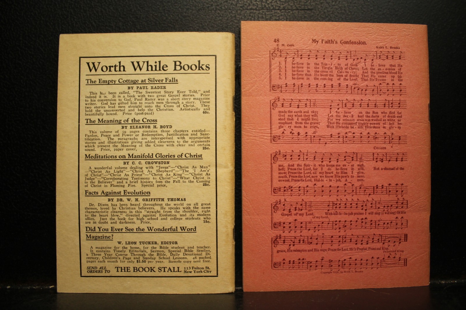 2 vintage Christian literature booklets The Bright Side of Death Dixon Brooks