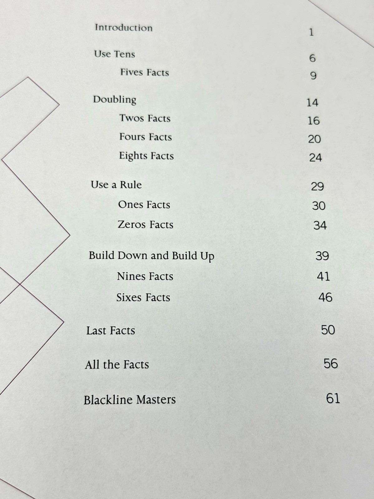 Origo Education THE BOOK OF FACTS GUIDE FOR TEACHING MULTIPLICATION FACTS