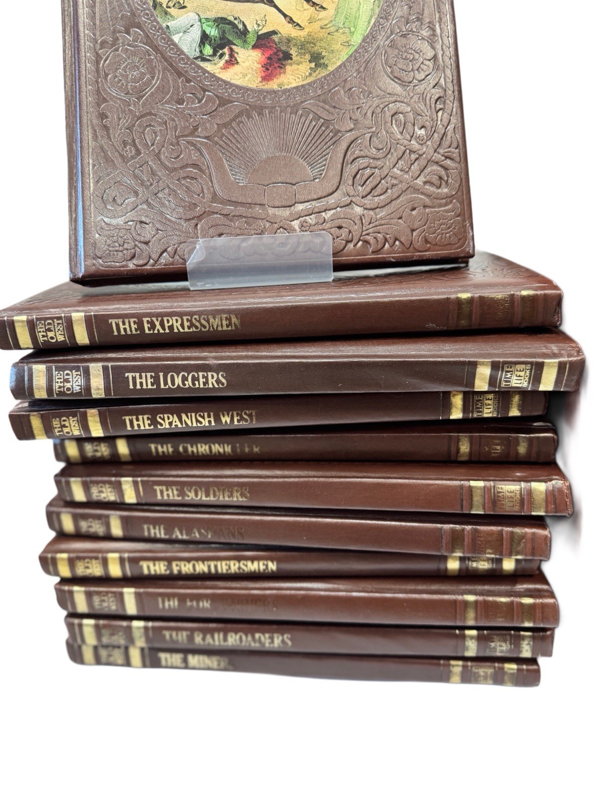 Time Life Books The Old West Series Set of 18 Books Lot Padded Leather READ**