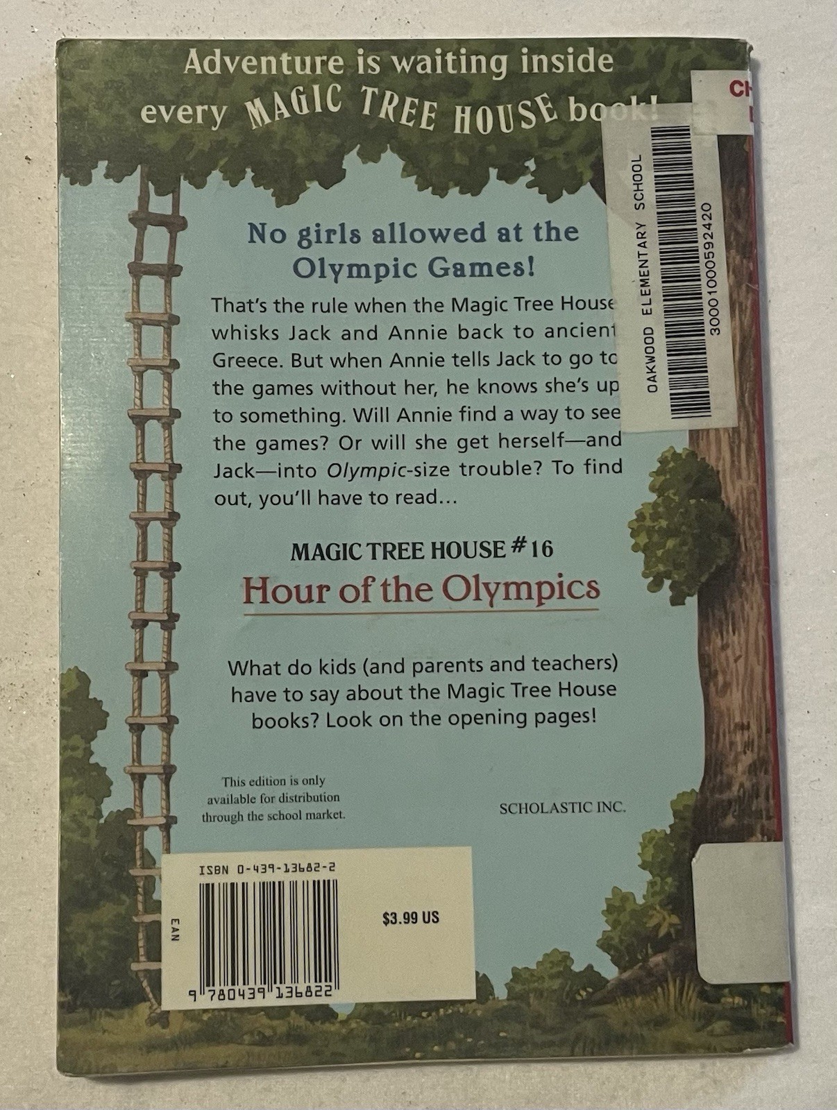Hour of the Olympics by Mary Pope Osborne Magic Treehouse HC Book