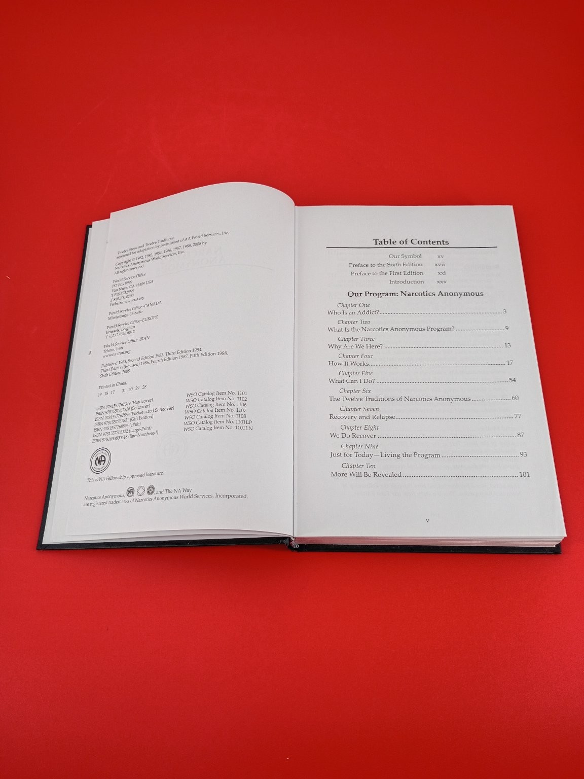 Narcotics Anonymous Sixth Edition 2008 NAWS Hardcover Recovery Guide