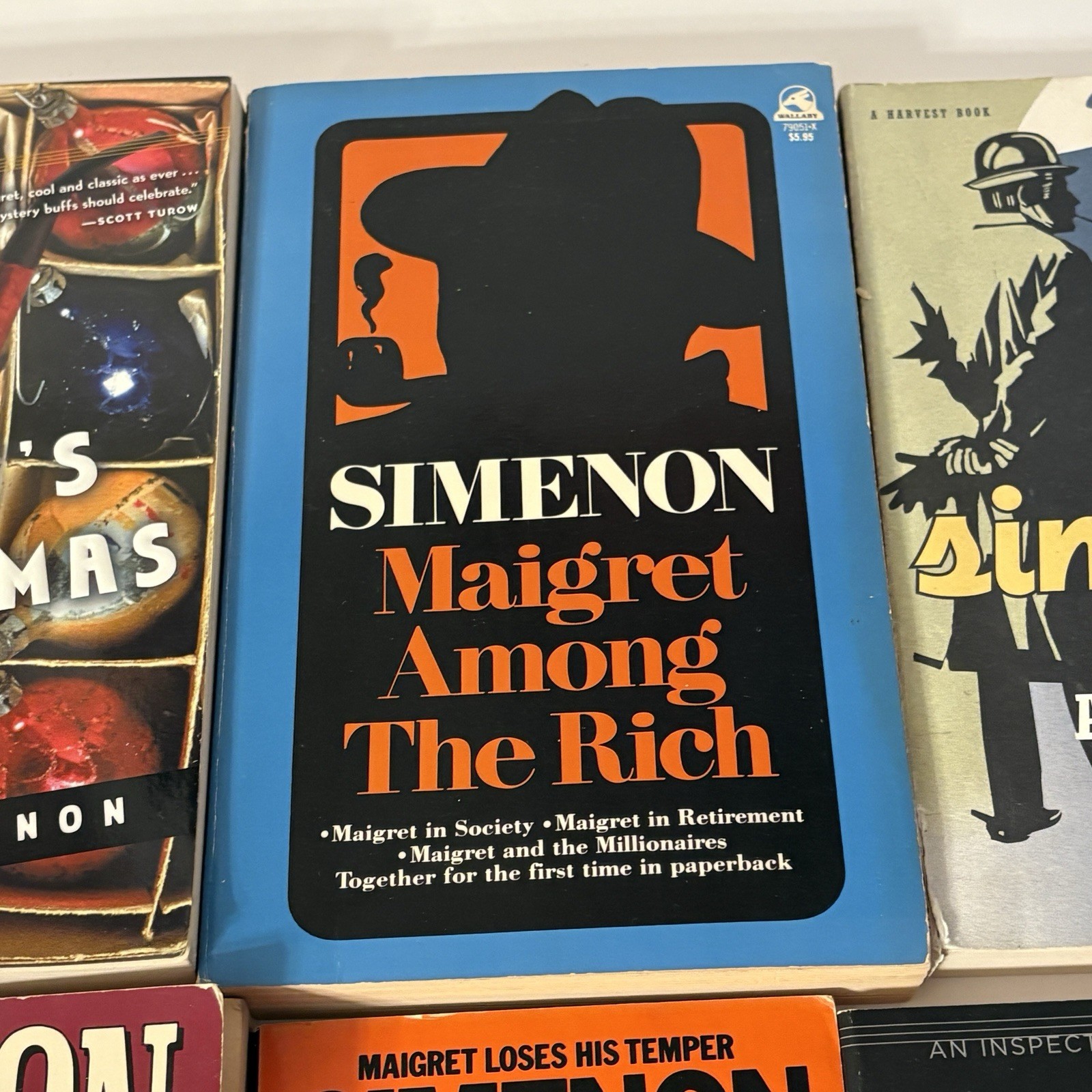 Georges Simenon Novels Lot of 6 Miscellaneous Paperbacks Preowned Maigret
