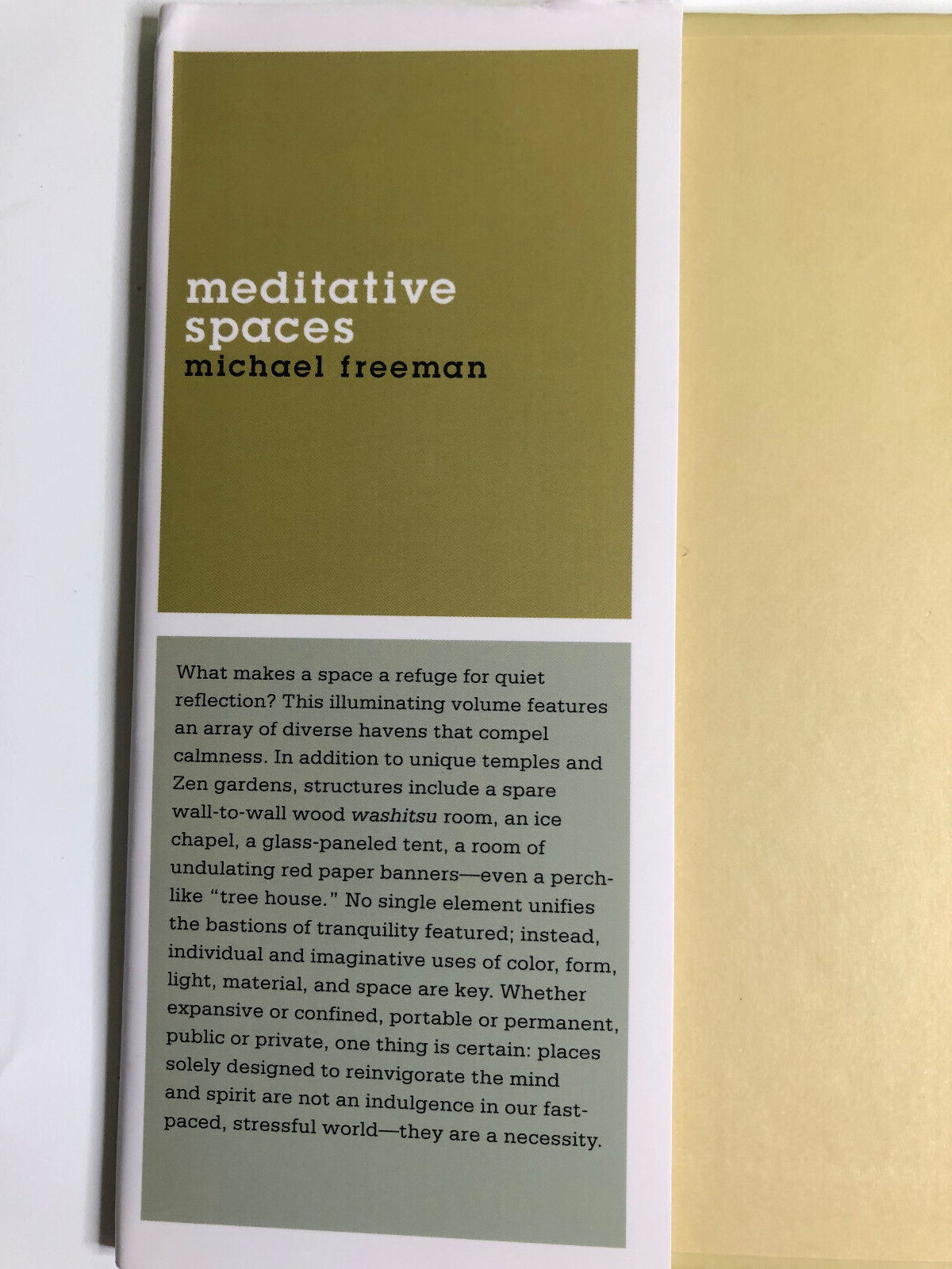 Meditative Spaces by Freeman, Michael – VERY GOOD
