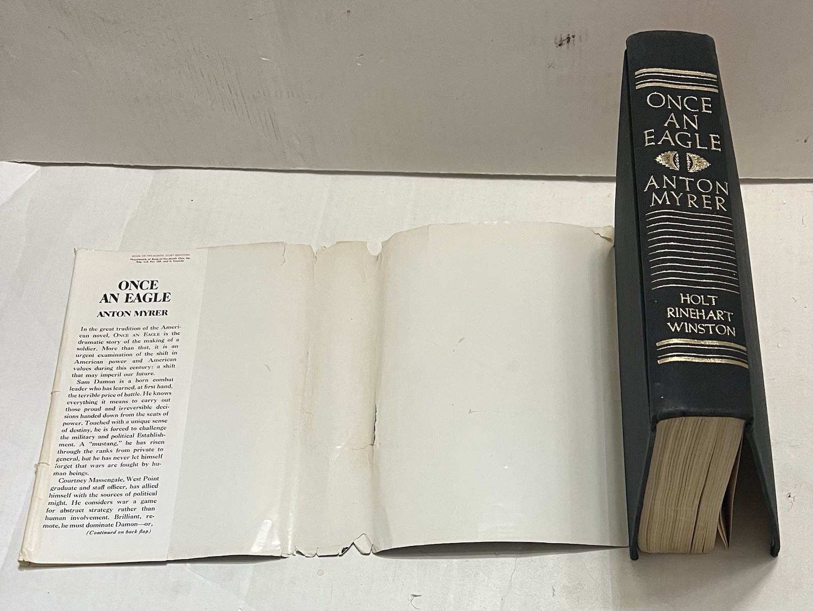 Once an Eagle By Anton Myrer (Hardcover – 1968) HTF 1ST EDITION FIRST PRINT