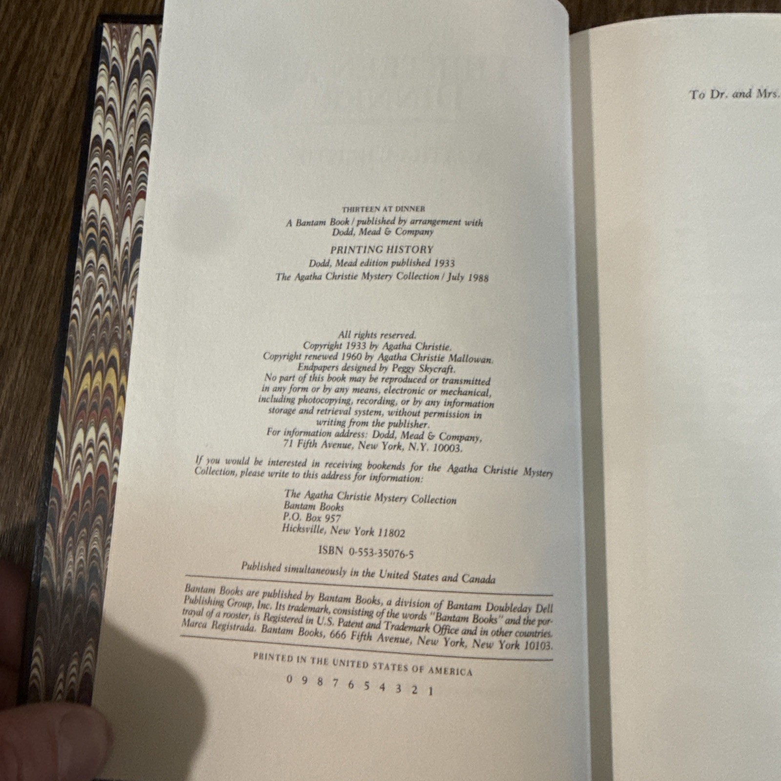 The Agatha Christie Mystery Collection Thirteen at Dinner Leatherette