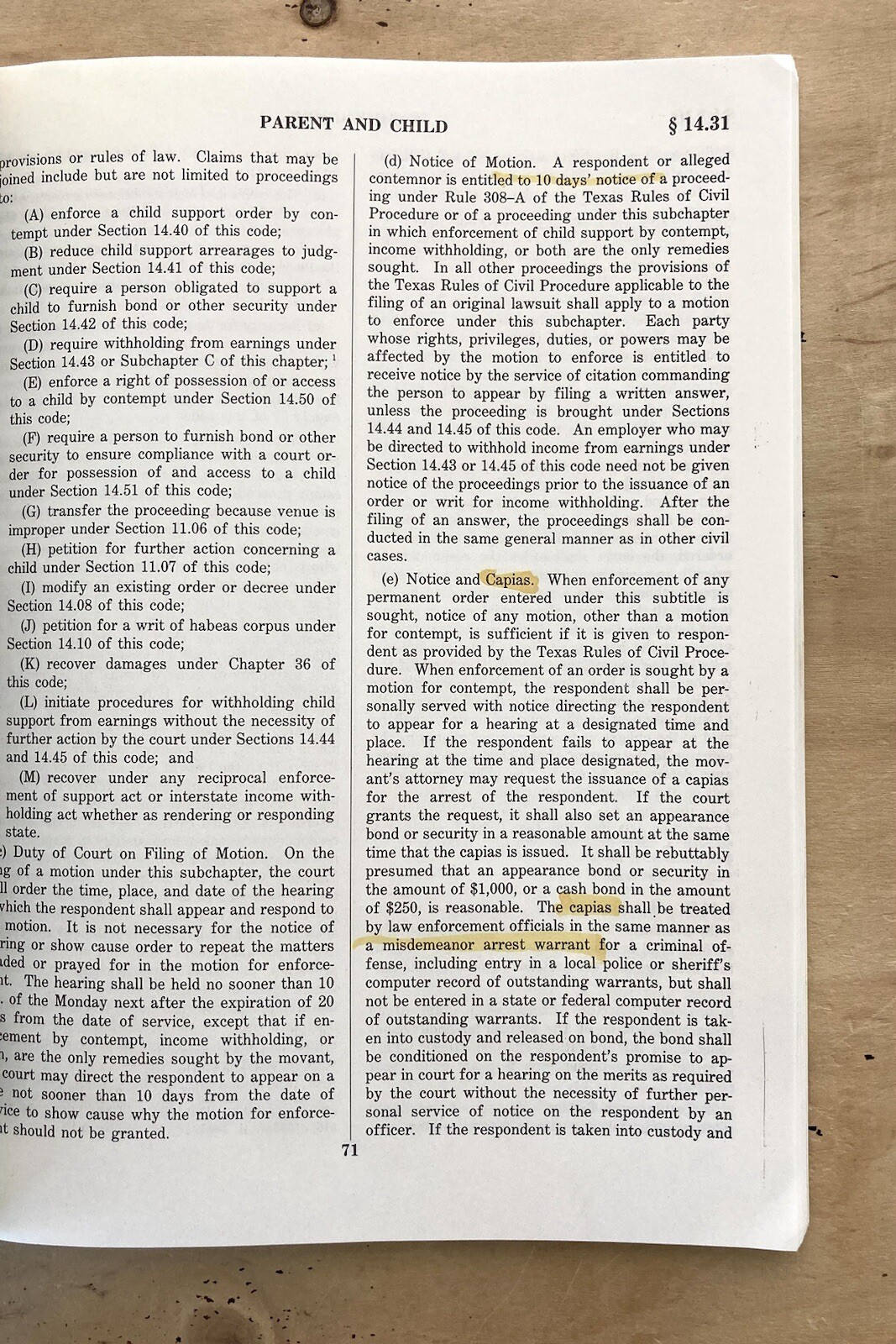 Texas Family Code 1988 Edition by West Publishing Co