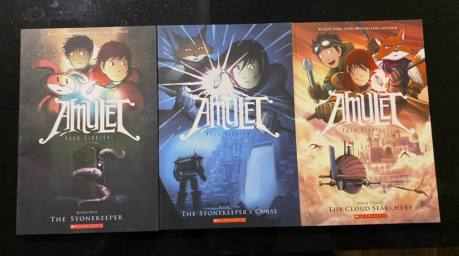 Amulet Books Volumes 1-9 Box Set by Kazu Kibuishi Complete Series Scholastic