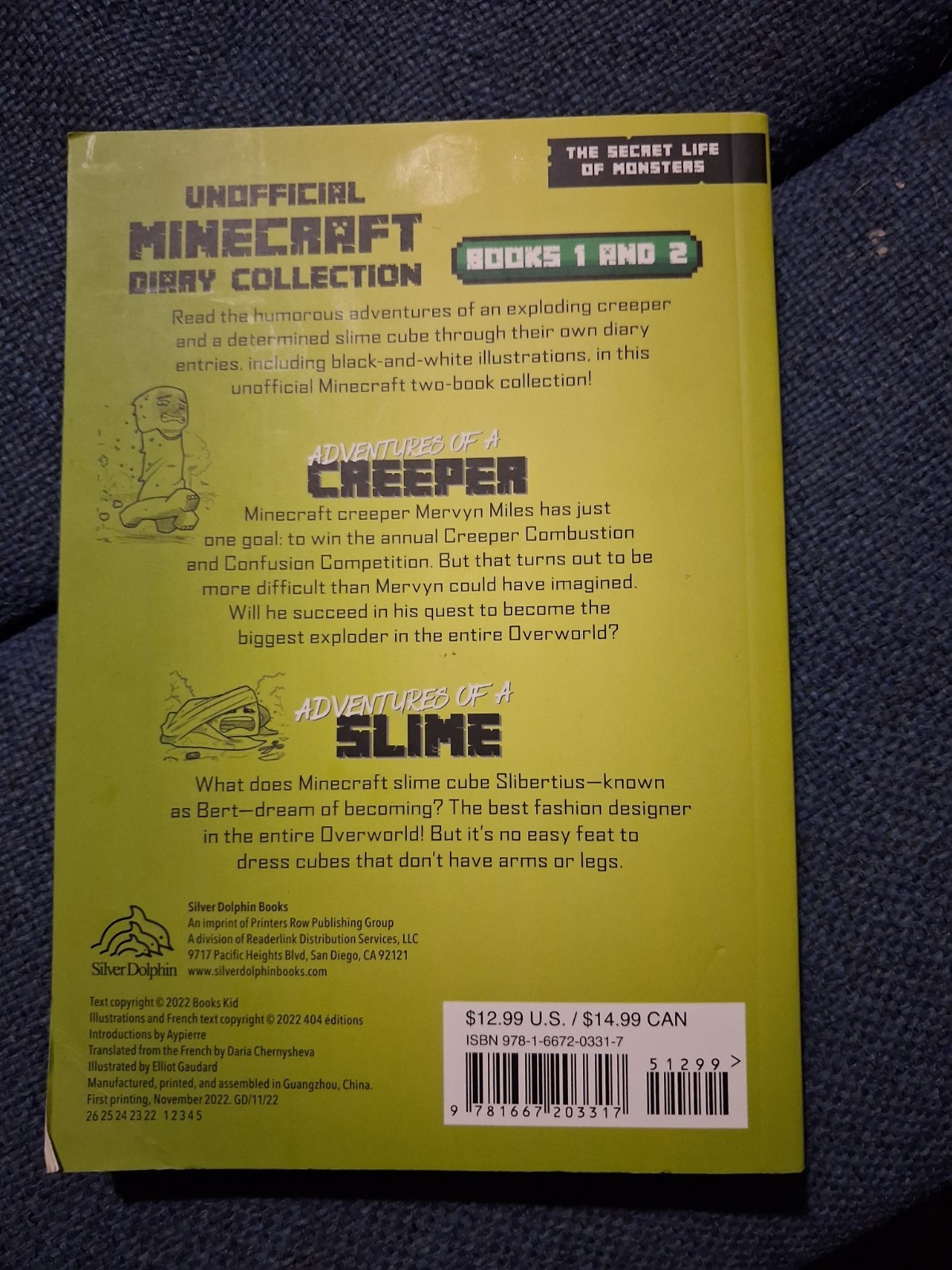 Silver Dolphin Unofficial Minecraft Diary Collection Books 1&2 Paperback Illus