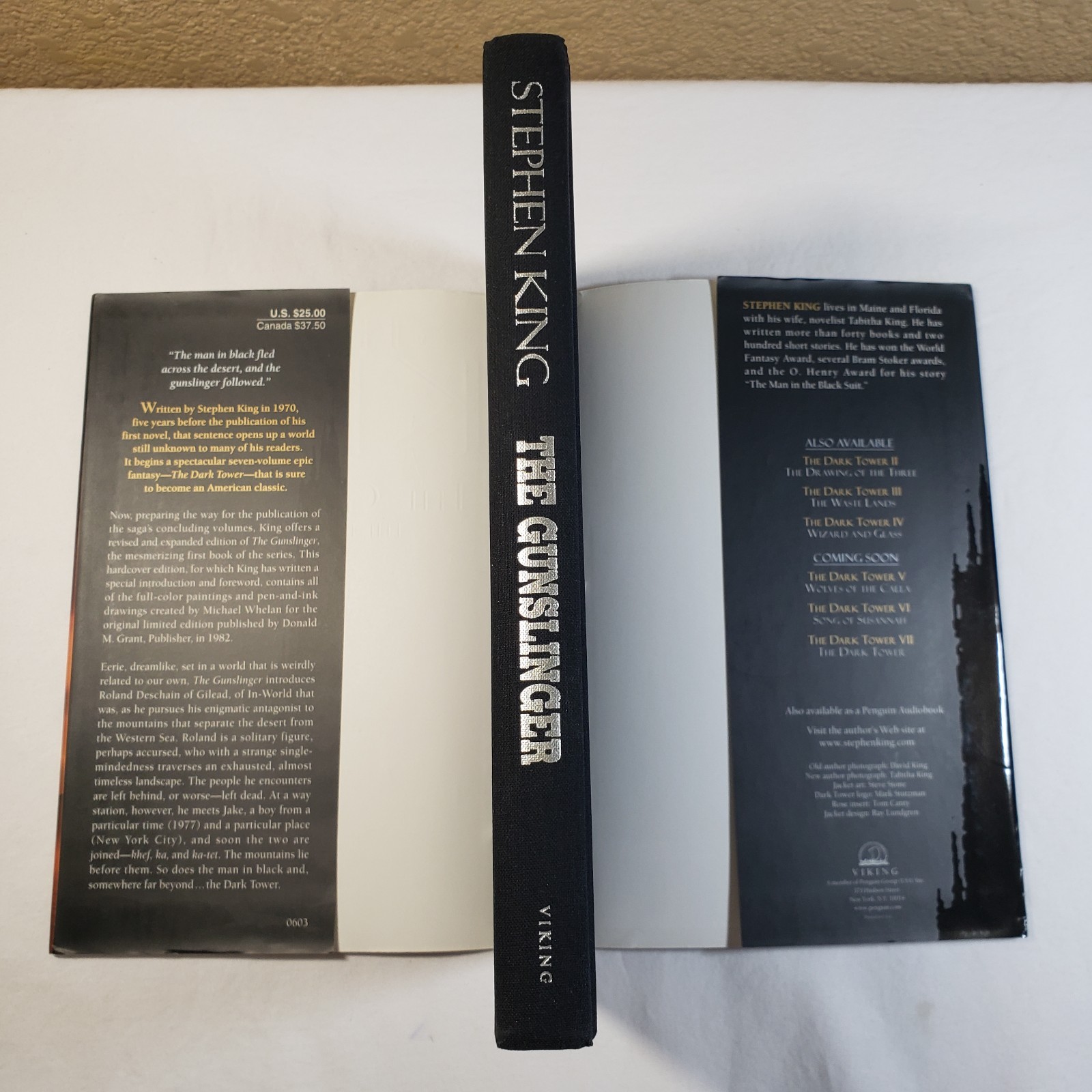 The Gunslinger Viking Dark Tower Hardcover Stephen King No Writing Inside