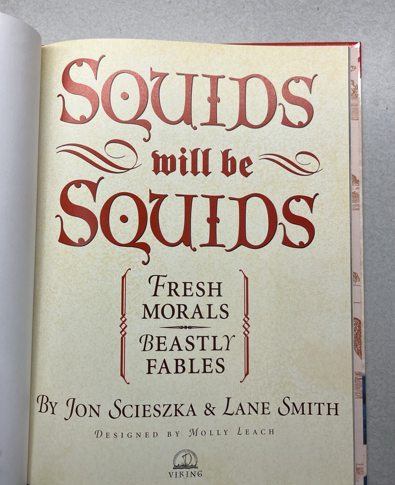 Squids will be Squids by Jon Scieszka and Lane Smith signed 2x/1st
