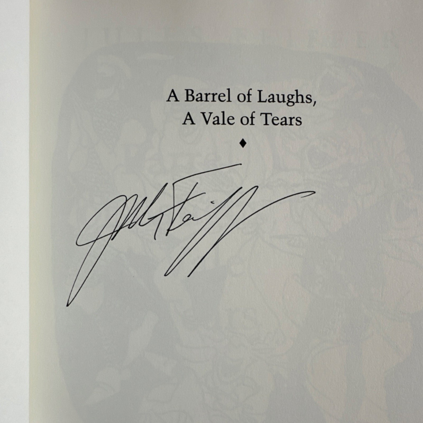 Jules Feiffer Signed First Edition Barrel of Laughs Vale of Tears Hardcover