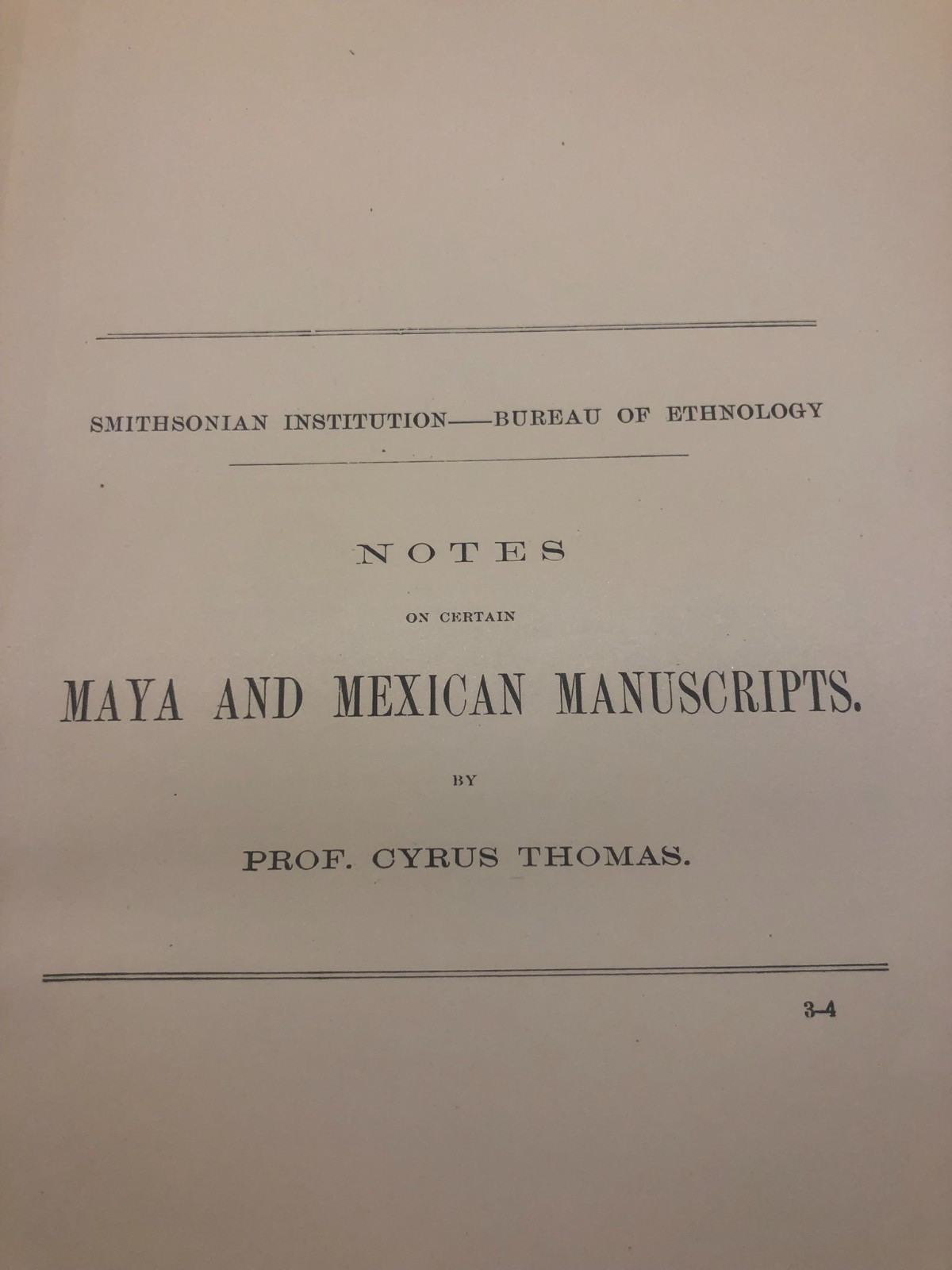 Smithsonian 3rd Annual Ethnology 1881 1882 Masks Maya Navajo Omaha Pottery Illus